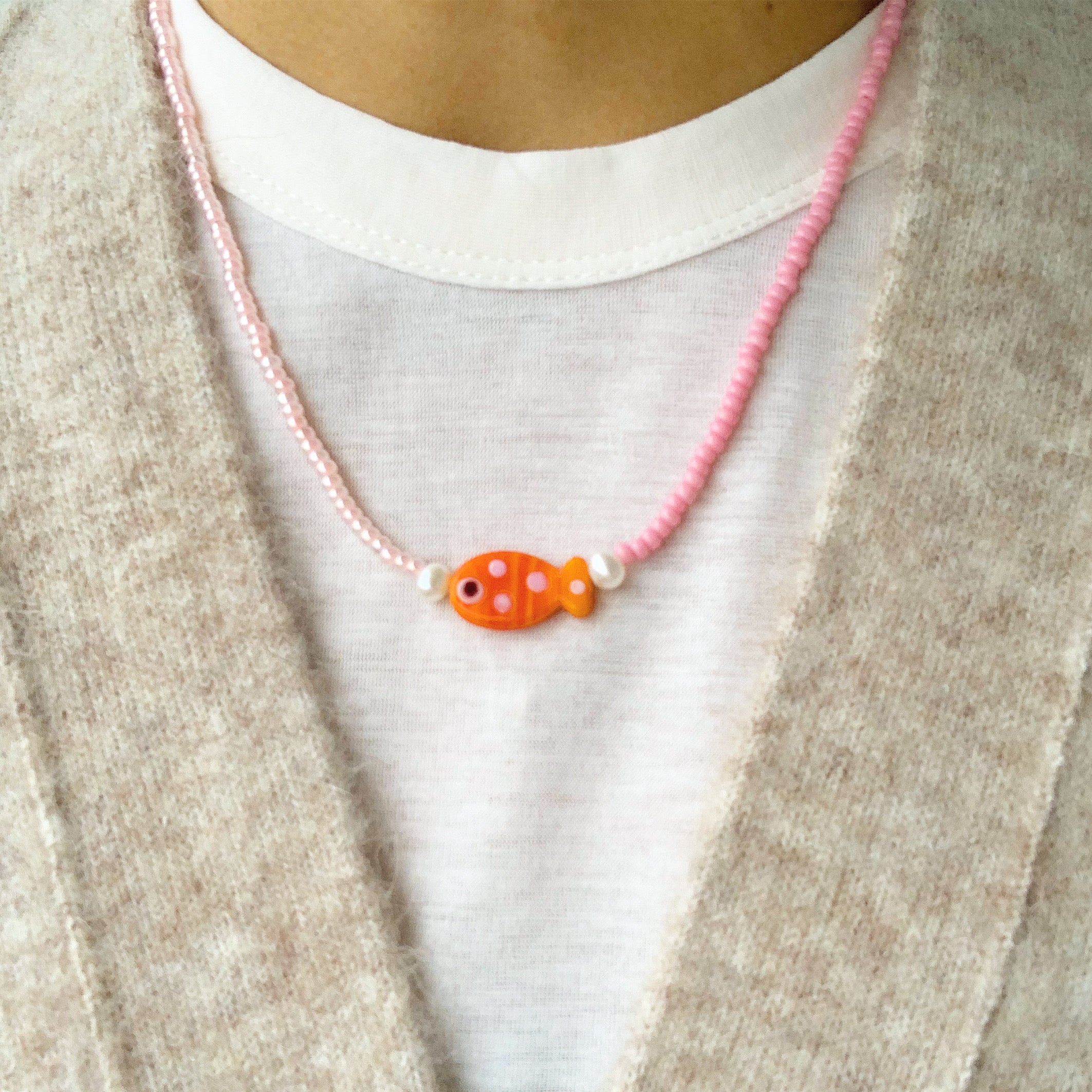 Orange Fishy Necklace