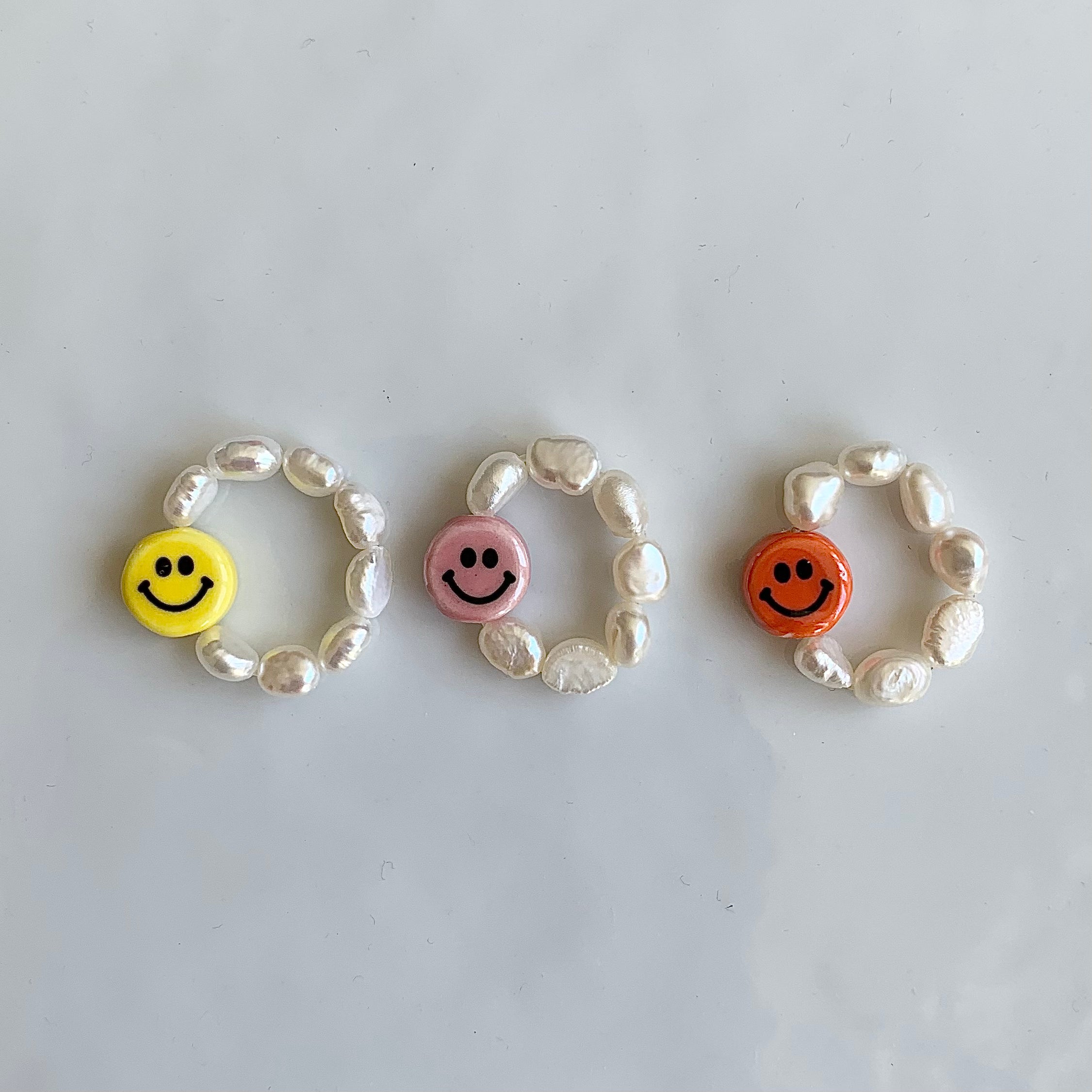 Pearly Smiley Ring