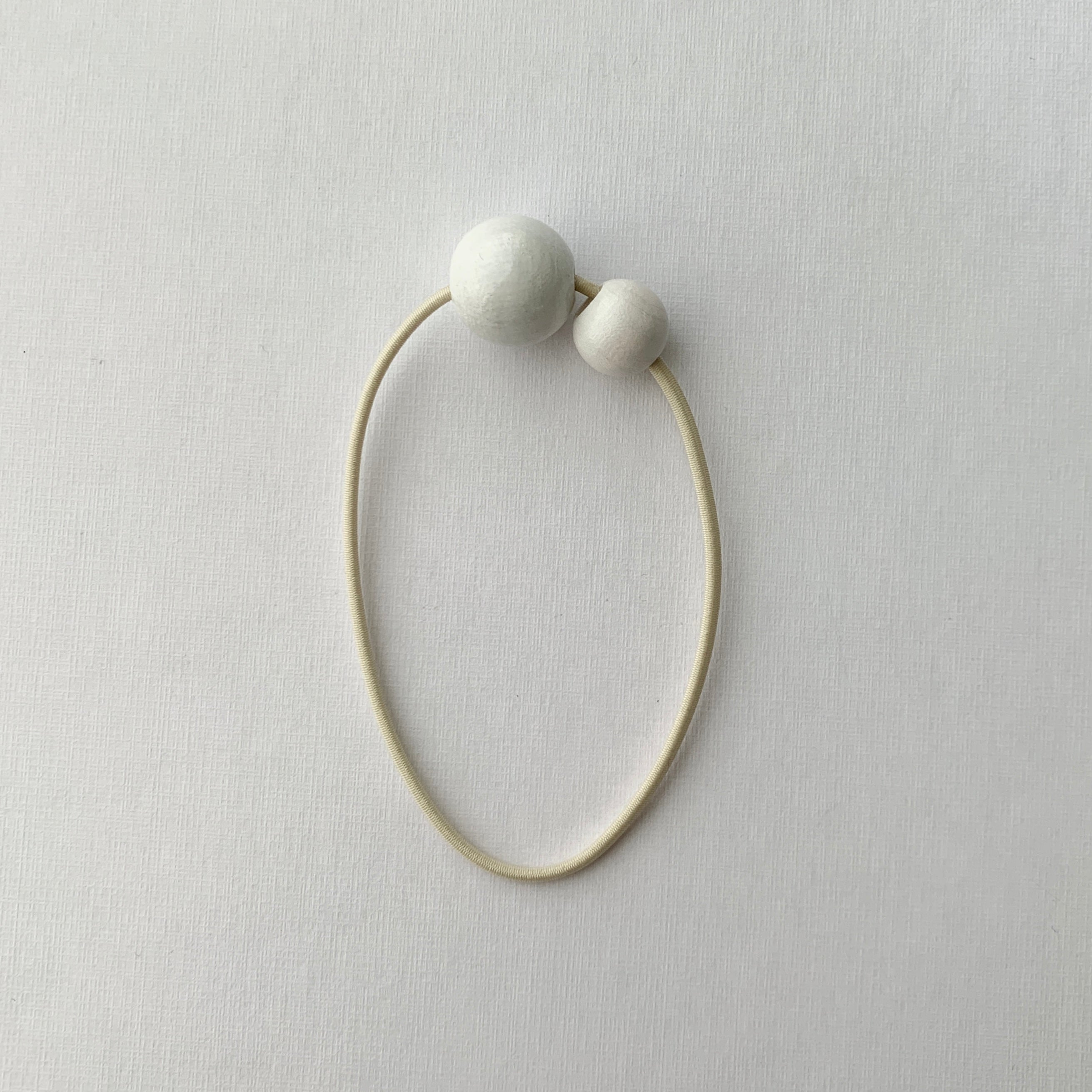 All White Bubble Hair Tie