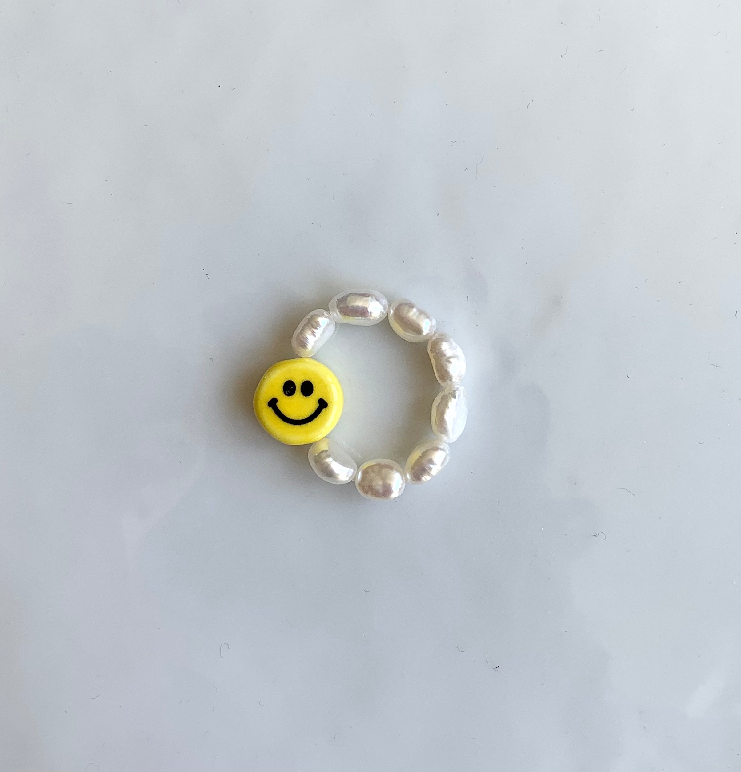 Pearly Smiley Ring