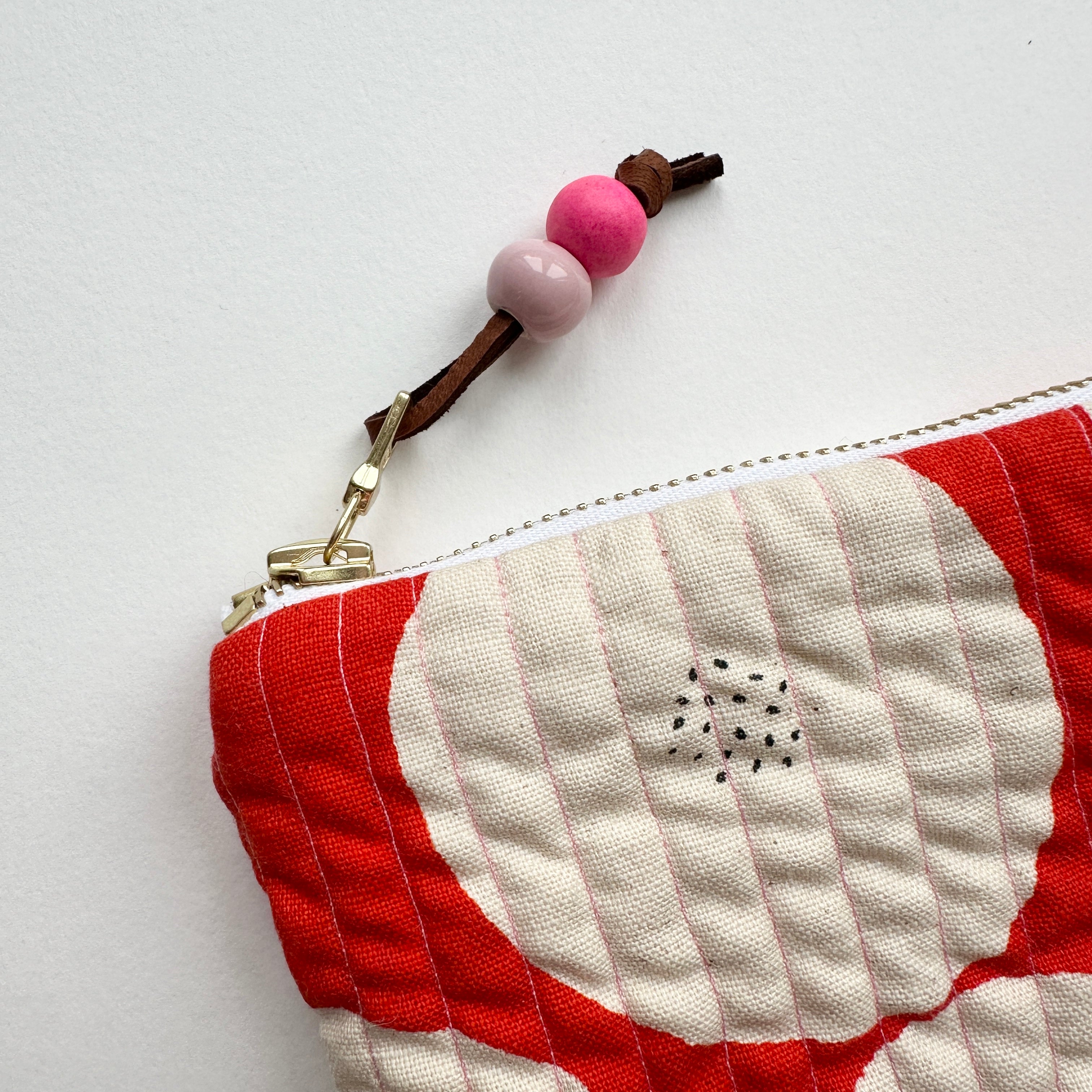 Quilted Clutch - Bright Red