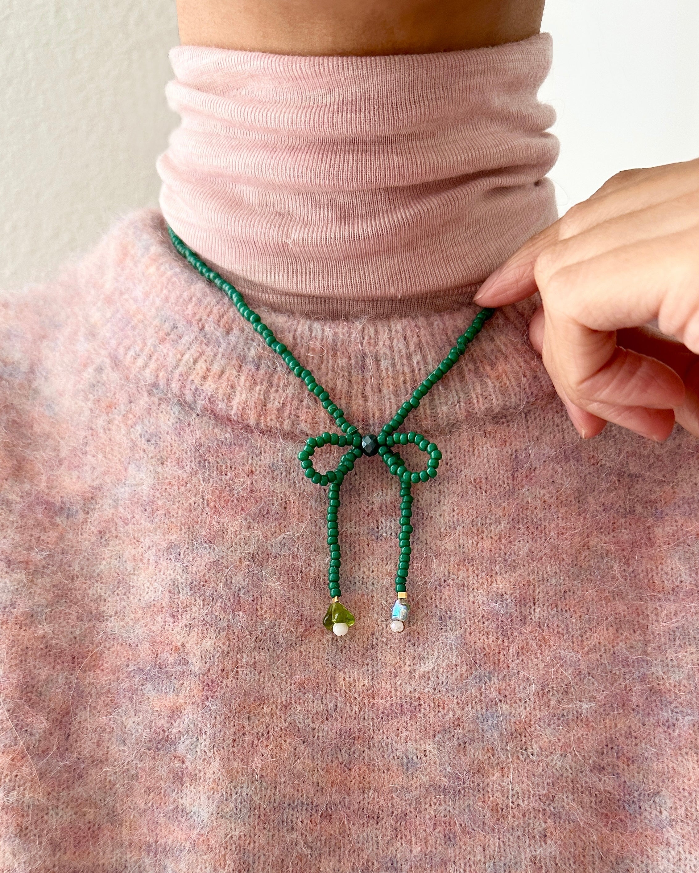 Bow Choker - Green