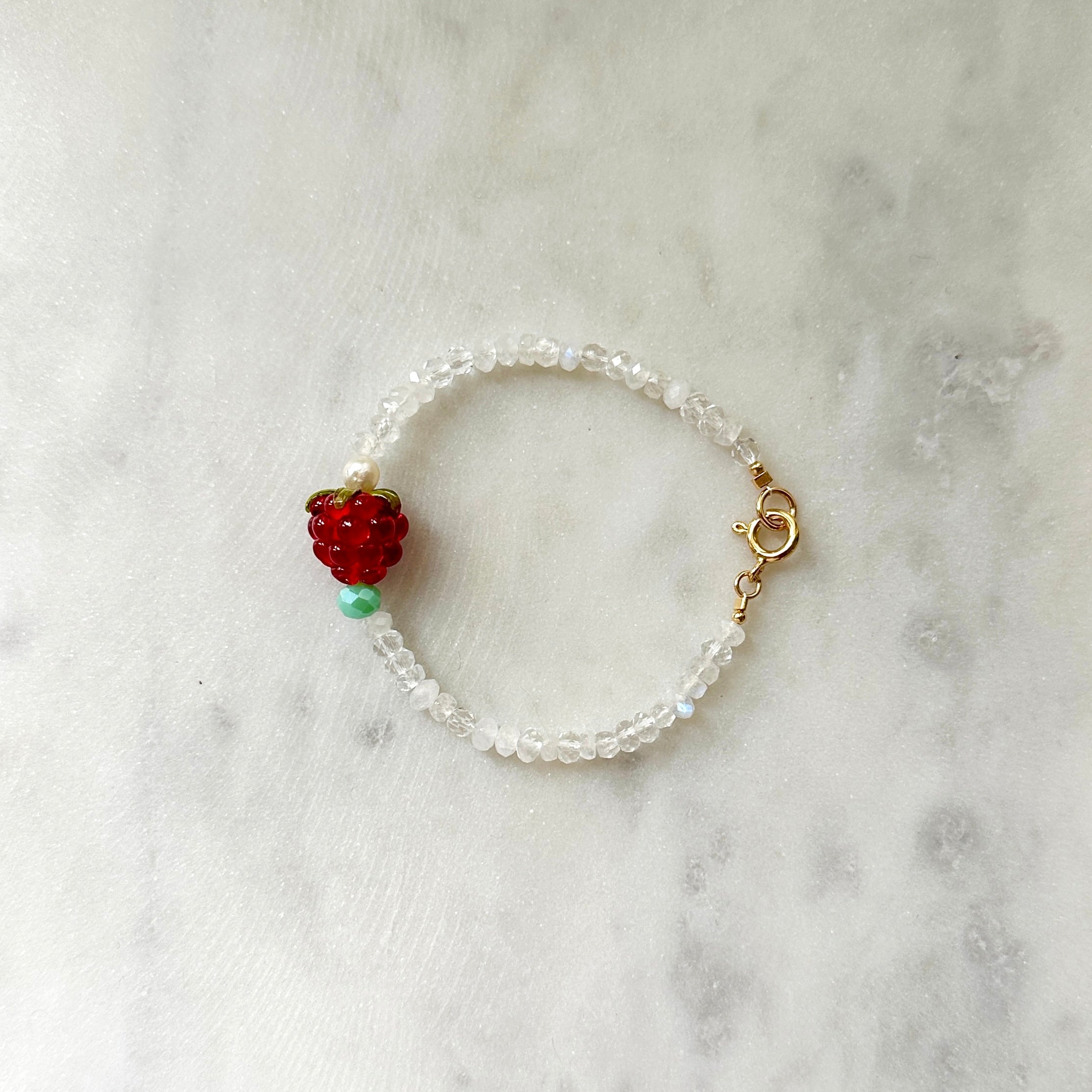 Raspberry & Sparkle Bracelet