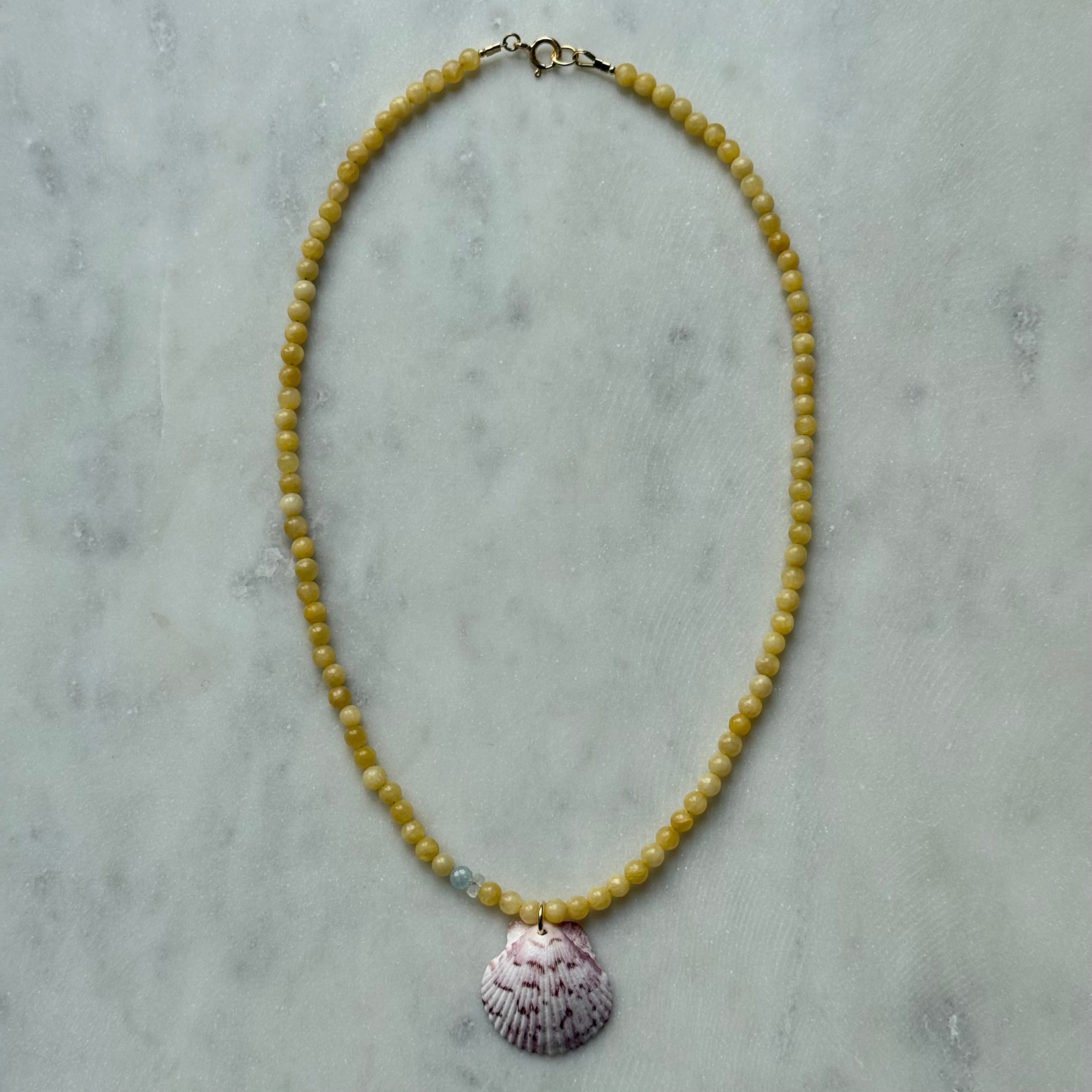 Small Lilac Scallop Neckalace