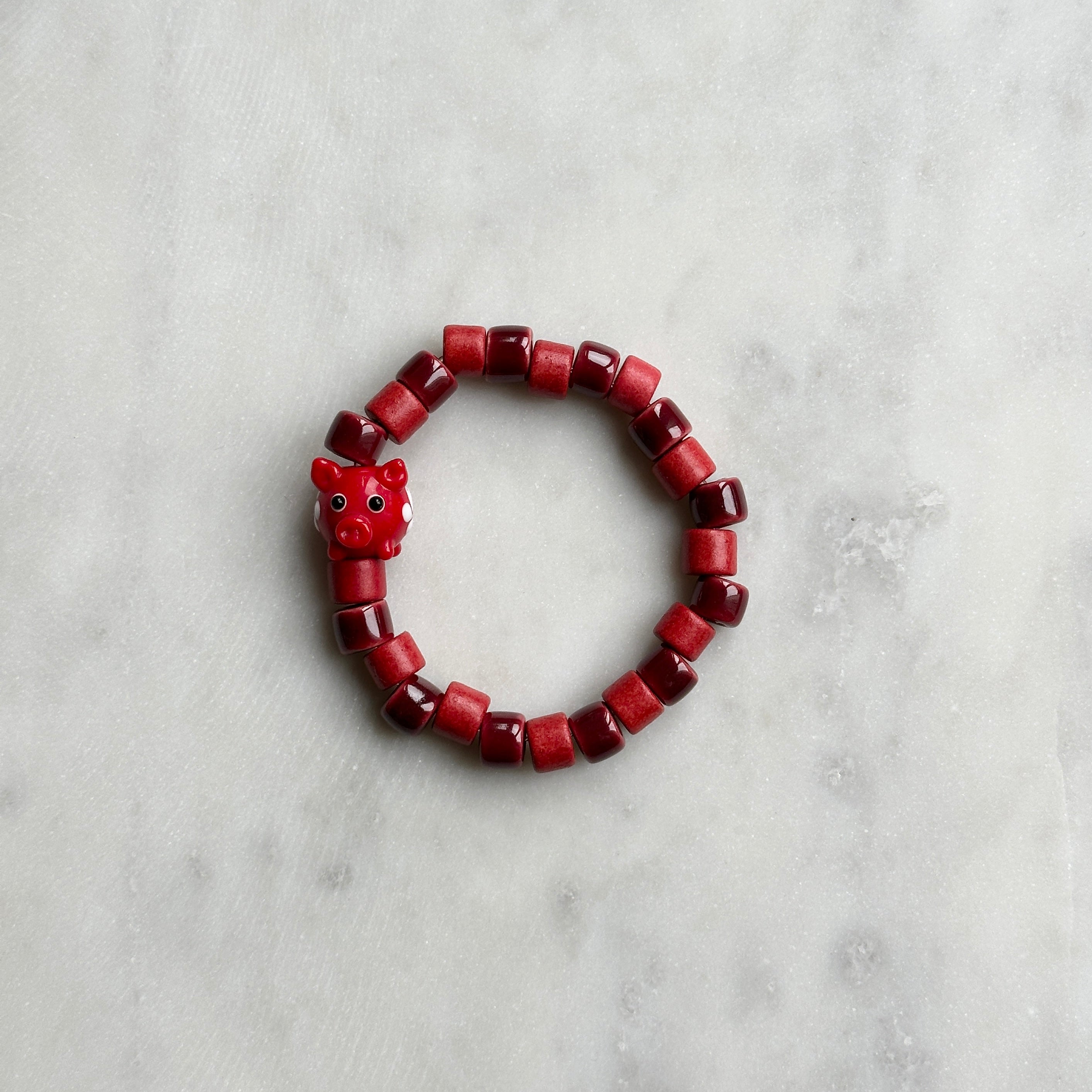 Red Piglet Bracelet