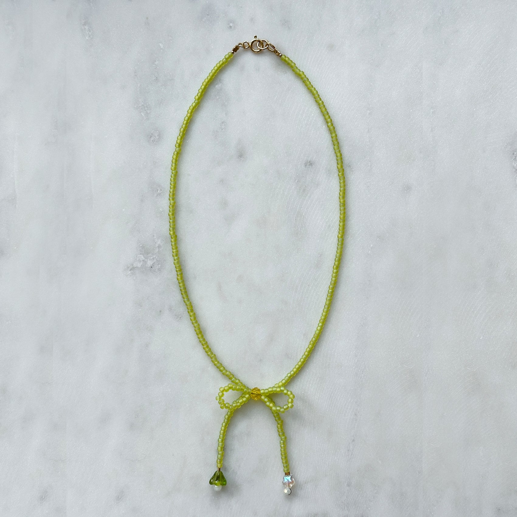 Bow Choker - Chartreuse