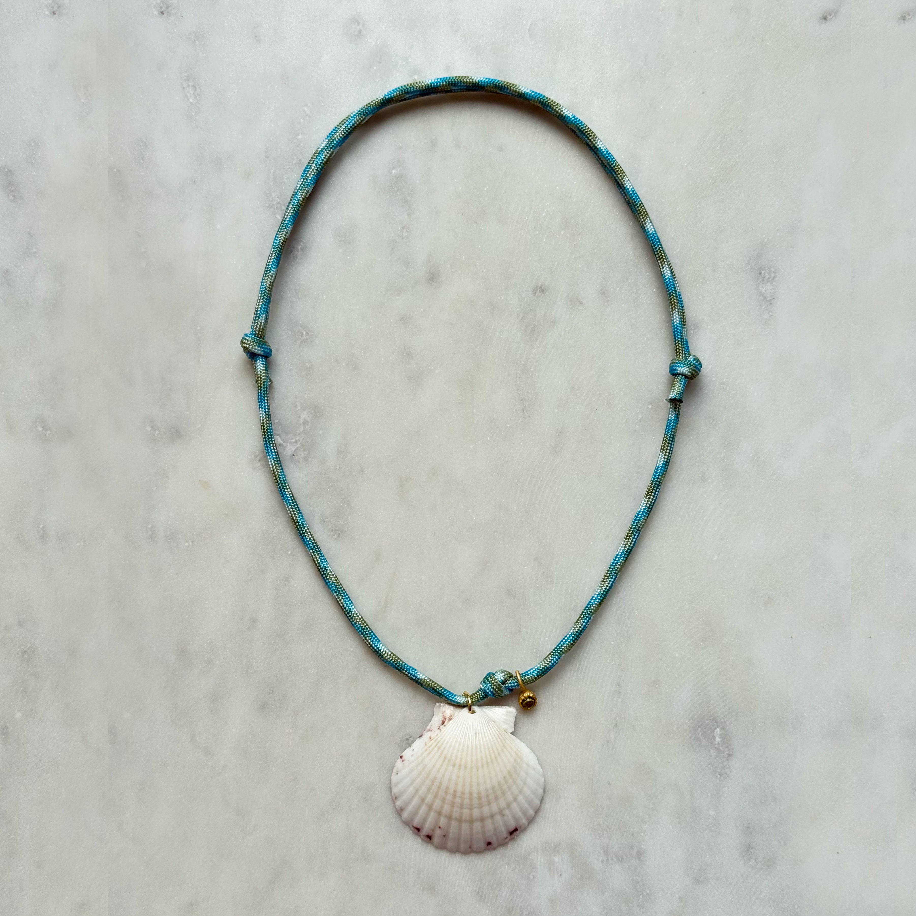 Cord Necklace - White Scallop
