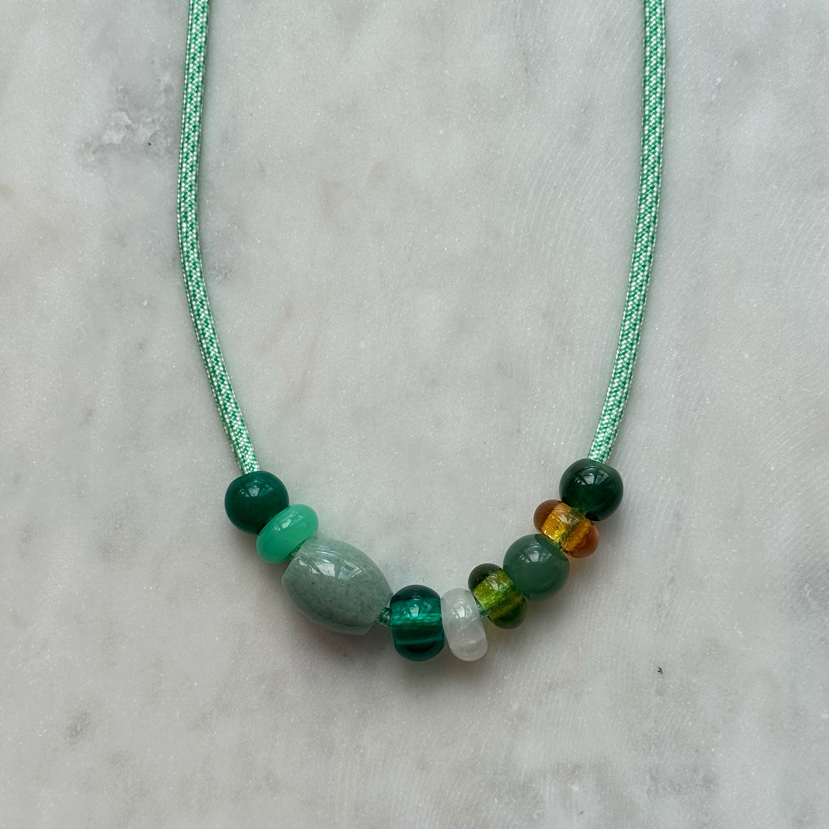 Cord Neclace - Aqua