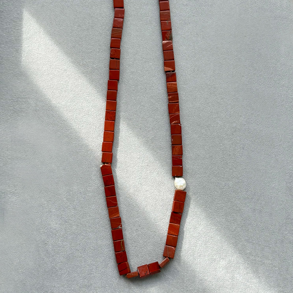 Flowy Necklace - Red Jasper