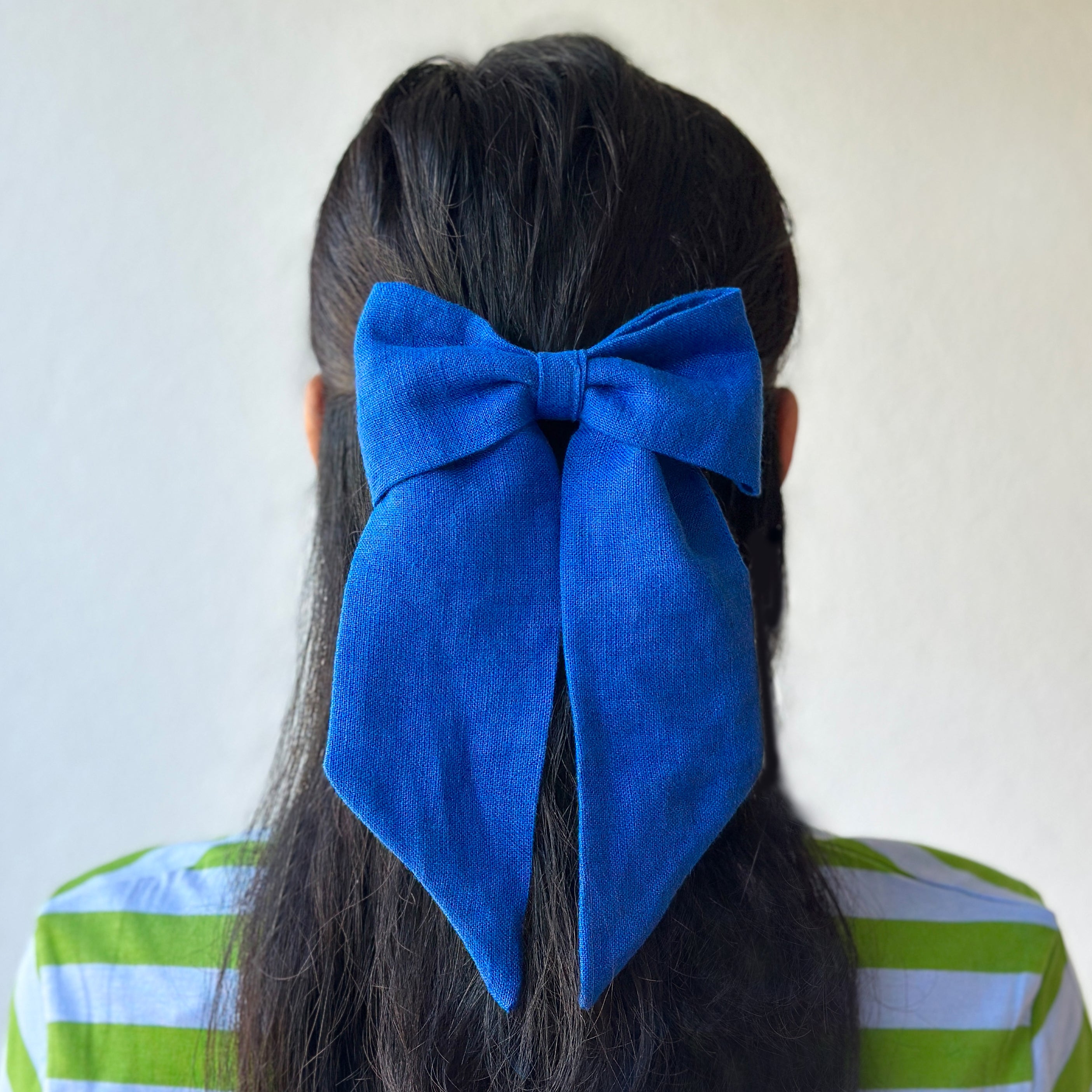Oversized Hair Bow -Royal Blue