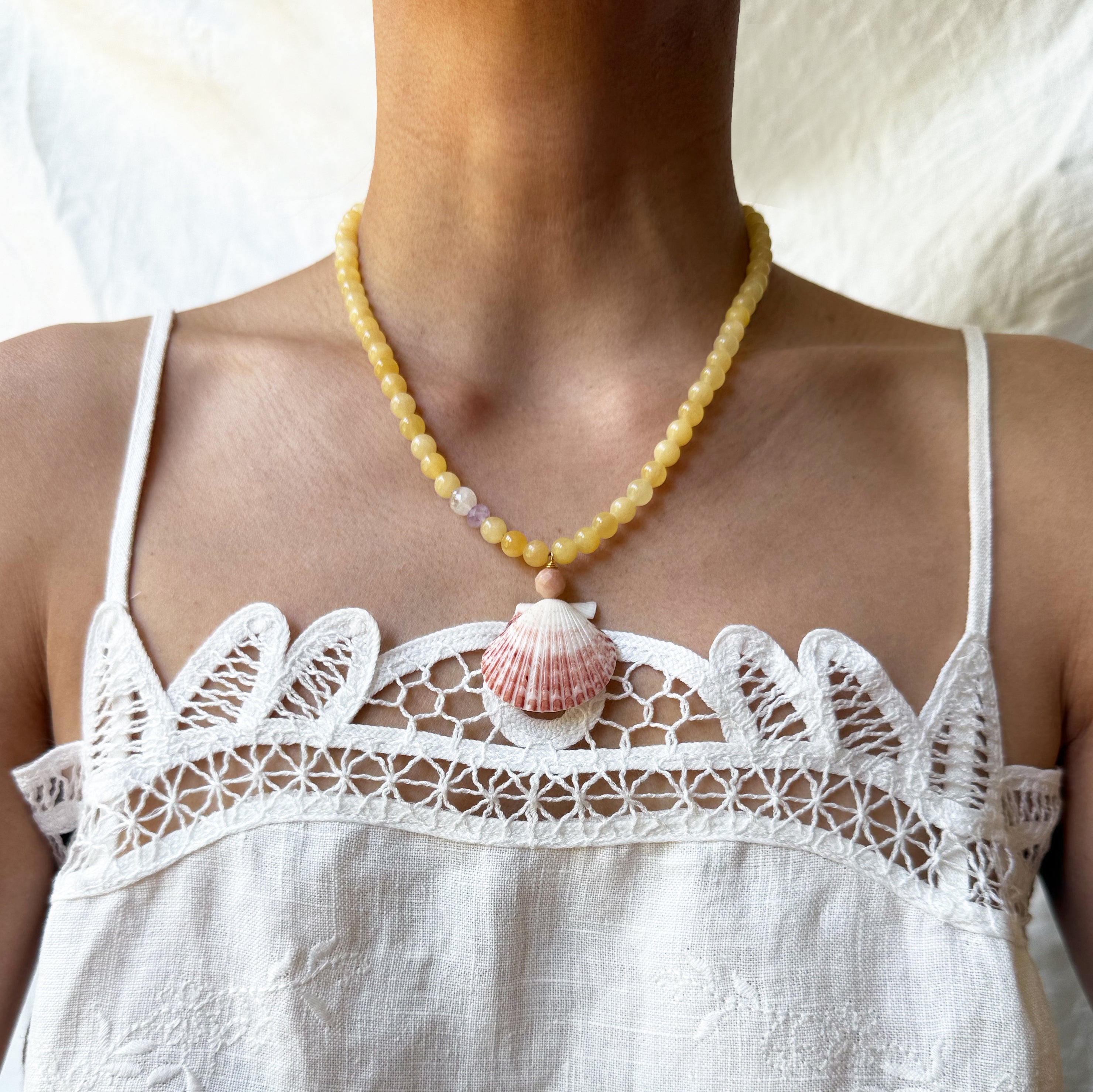 Petite Lilac Shell Necklace