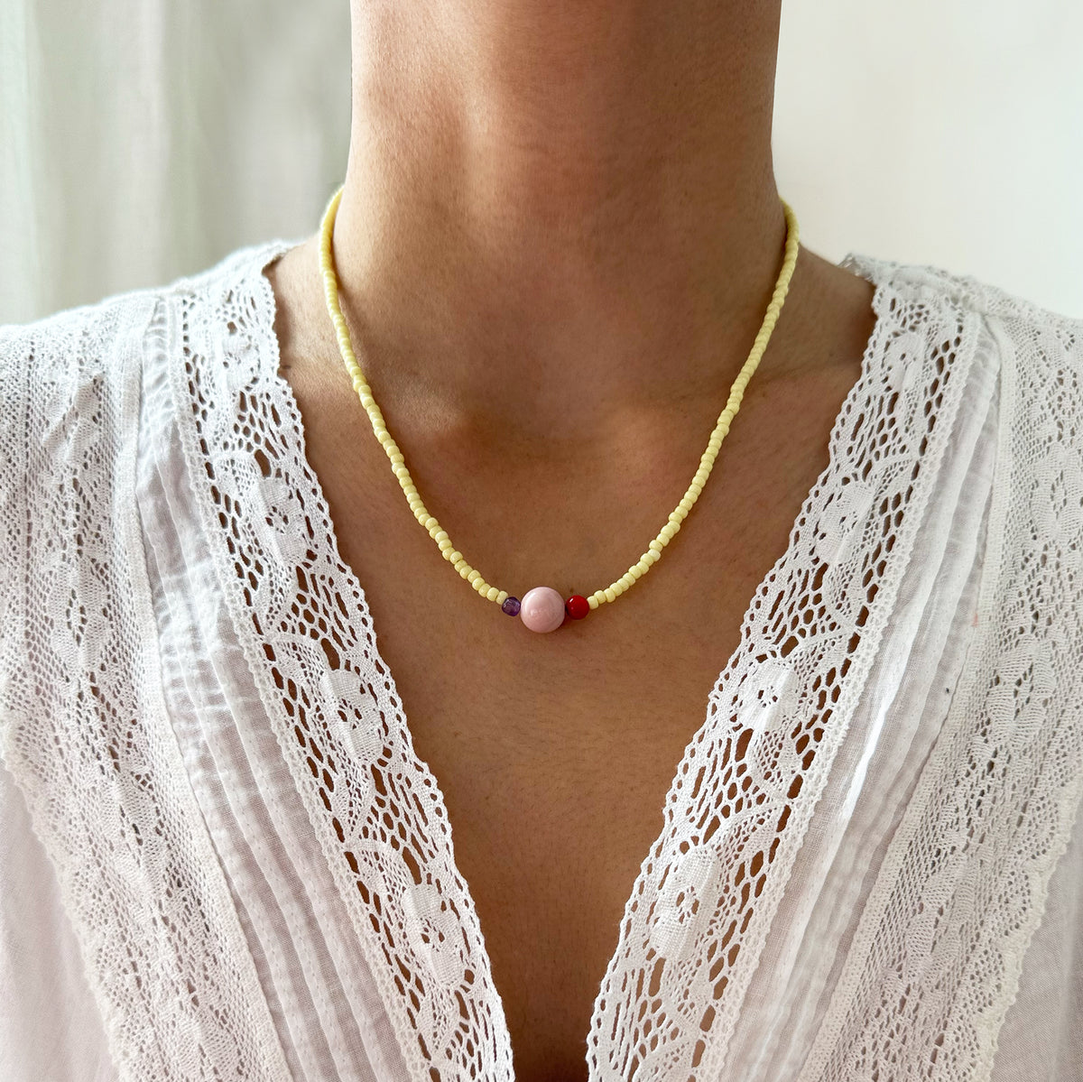 Little Pink Opal Necklace