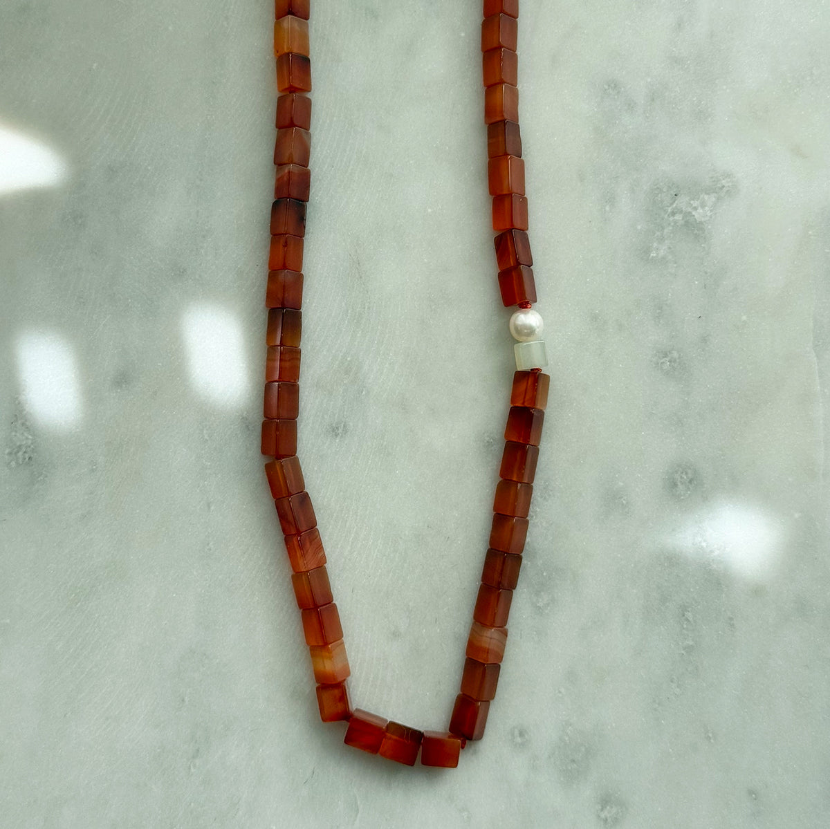Flowy Necklace - Karneol