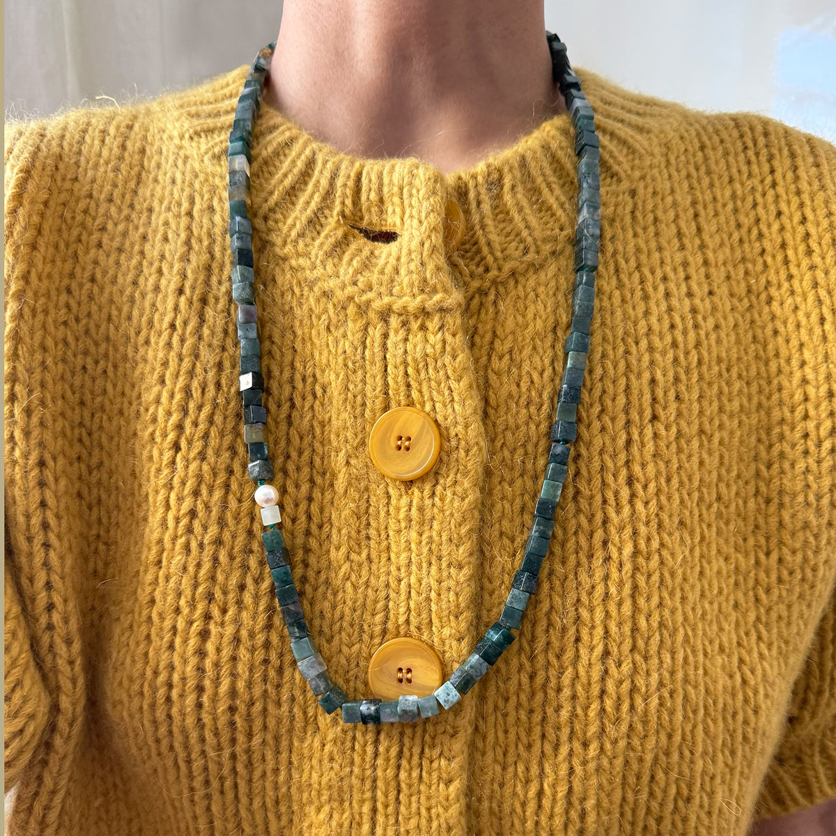 Flowy Necklace - Moos Achat