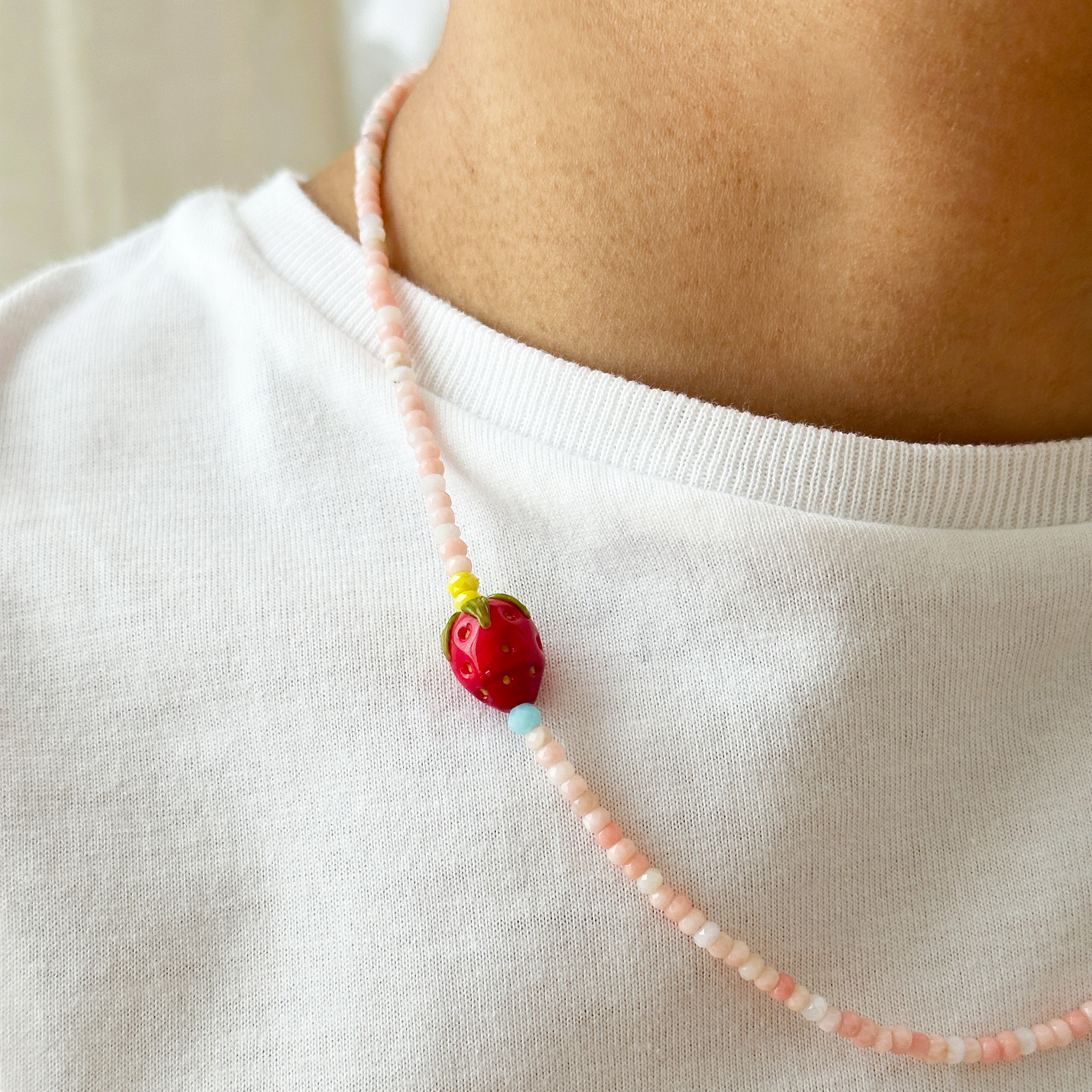 Petite Strawberry Necklace