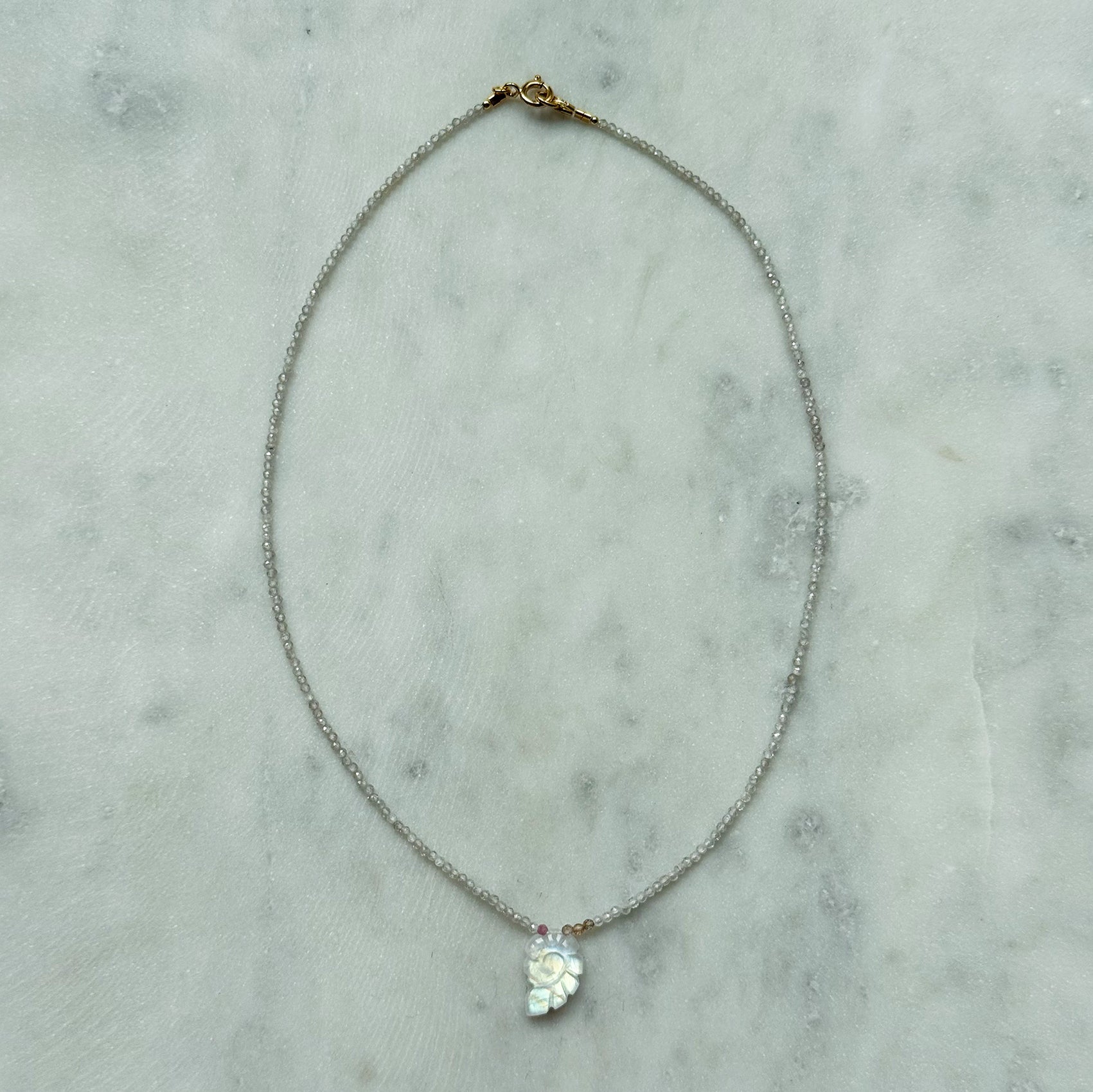 Sparkly Moonstone Shell