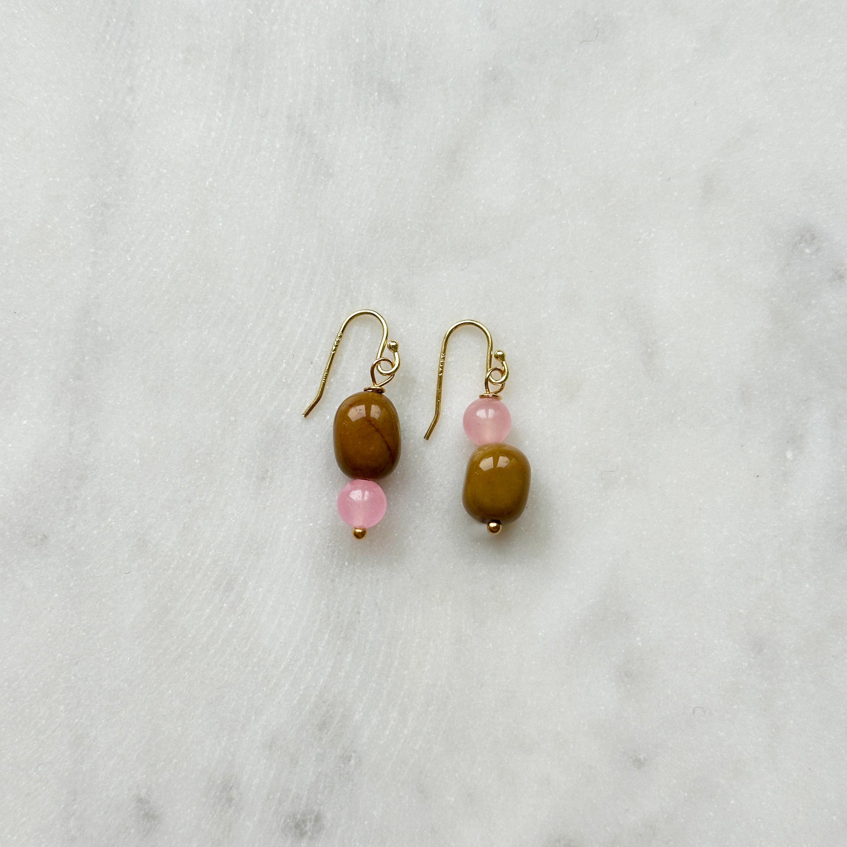 Love & Balance (Mookaite & Rose Quartz) Earrings