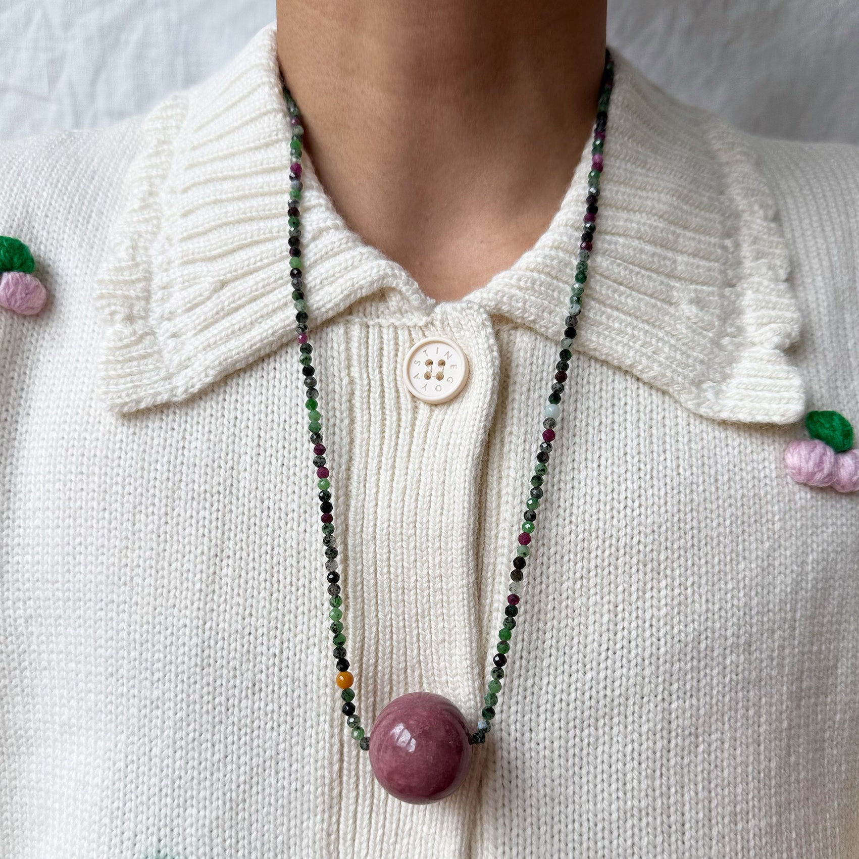 My Little Universe Pedant - Rhodonite