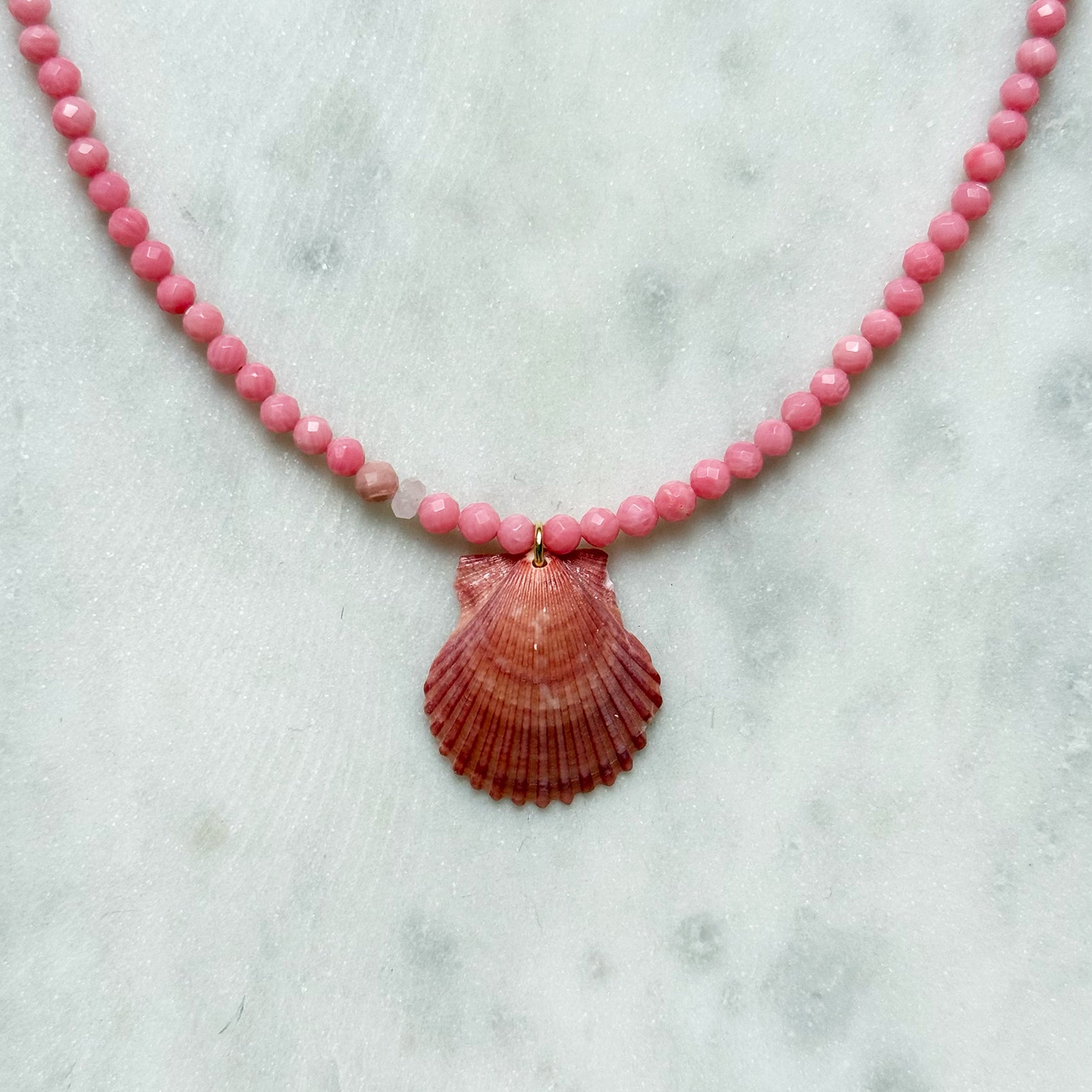 Very Pink Scallop Necklace