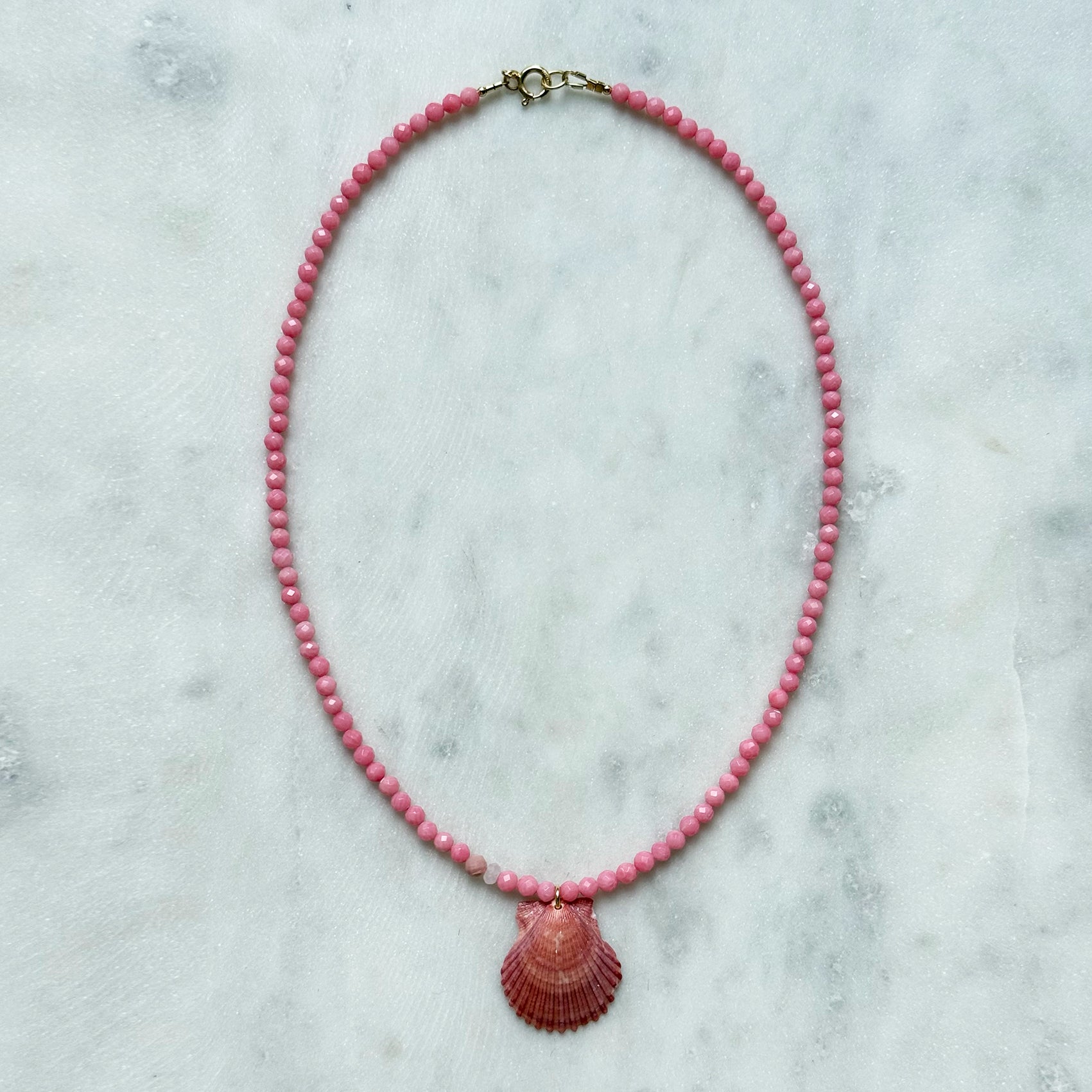 Very Pink Scallop Necklace