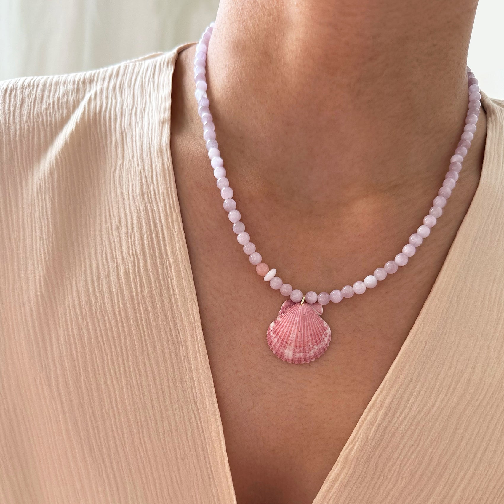 Lilac Scallop Necklace