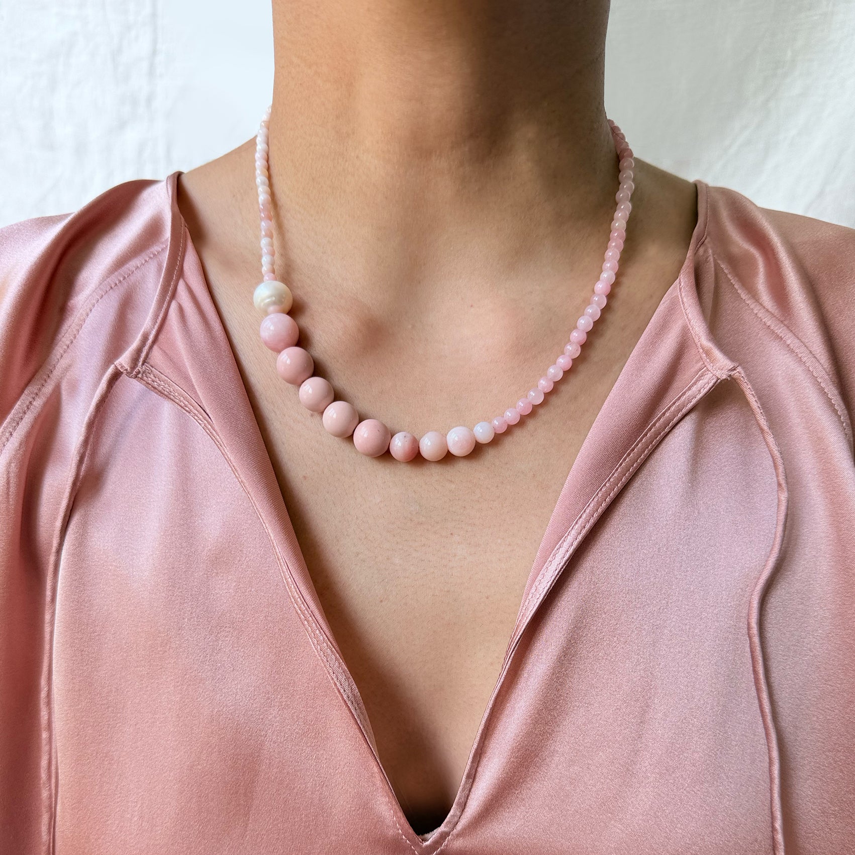 Blush and Pearl Necklace
