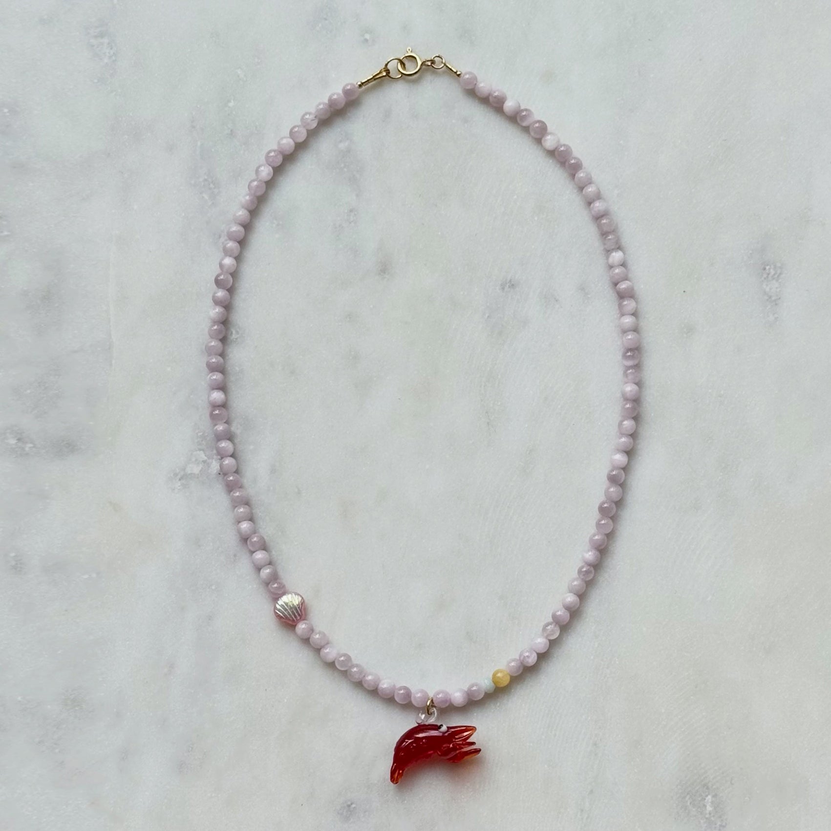 Lilac Lobster Necklace