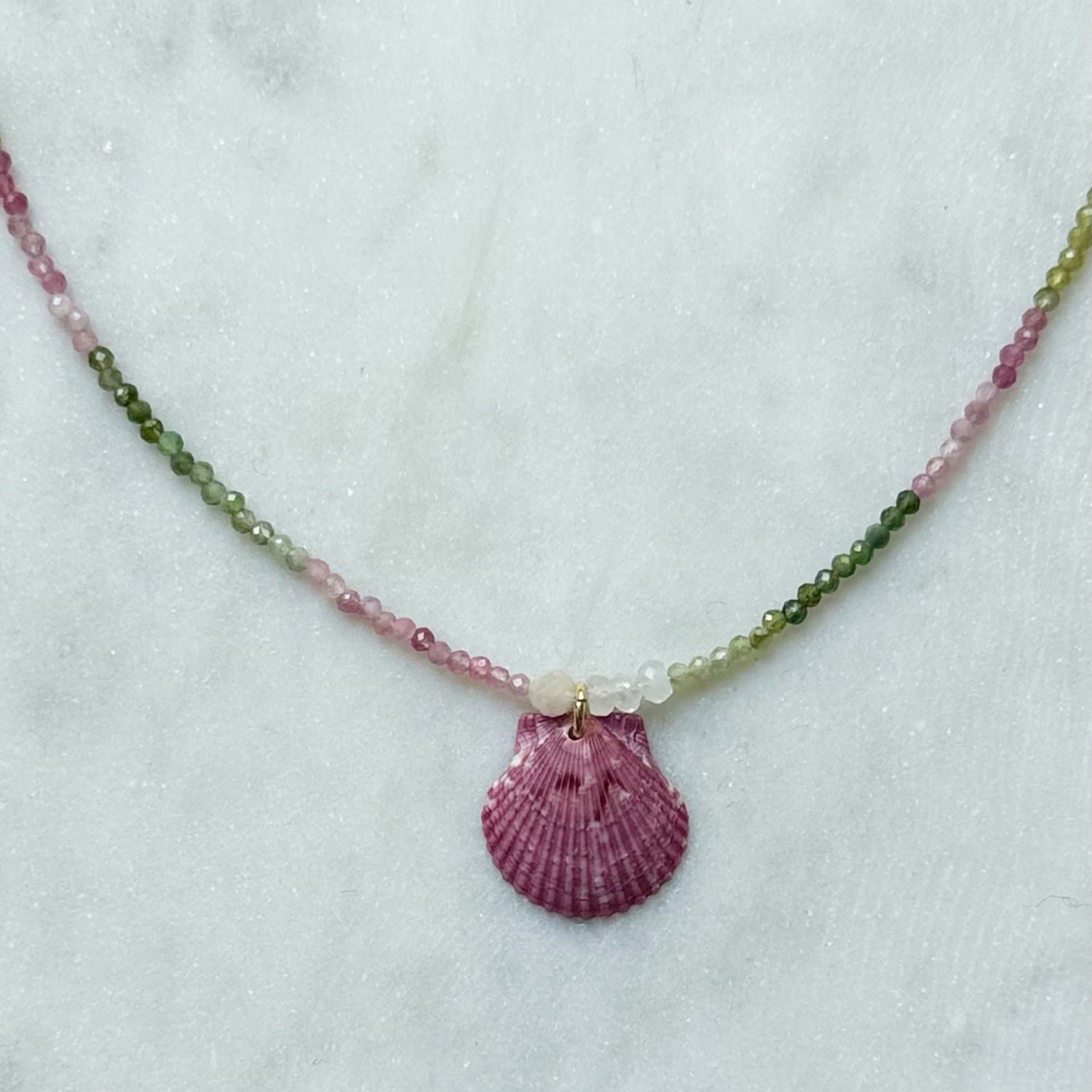 Petite Lilac Shell Necklace