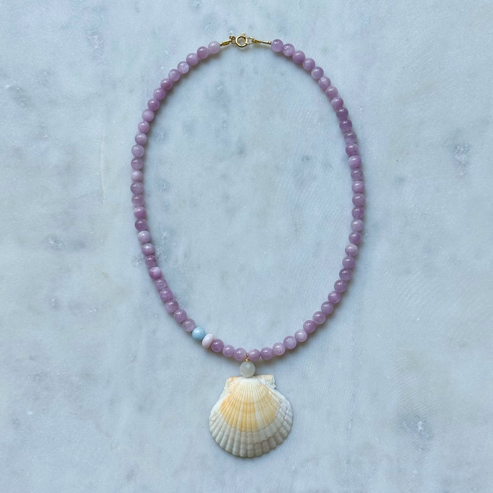 Yellow Scallop Neckalce