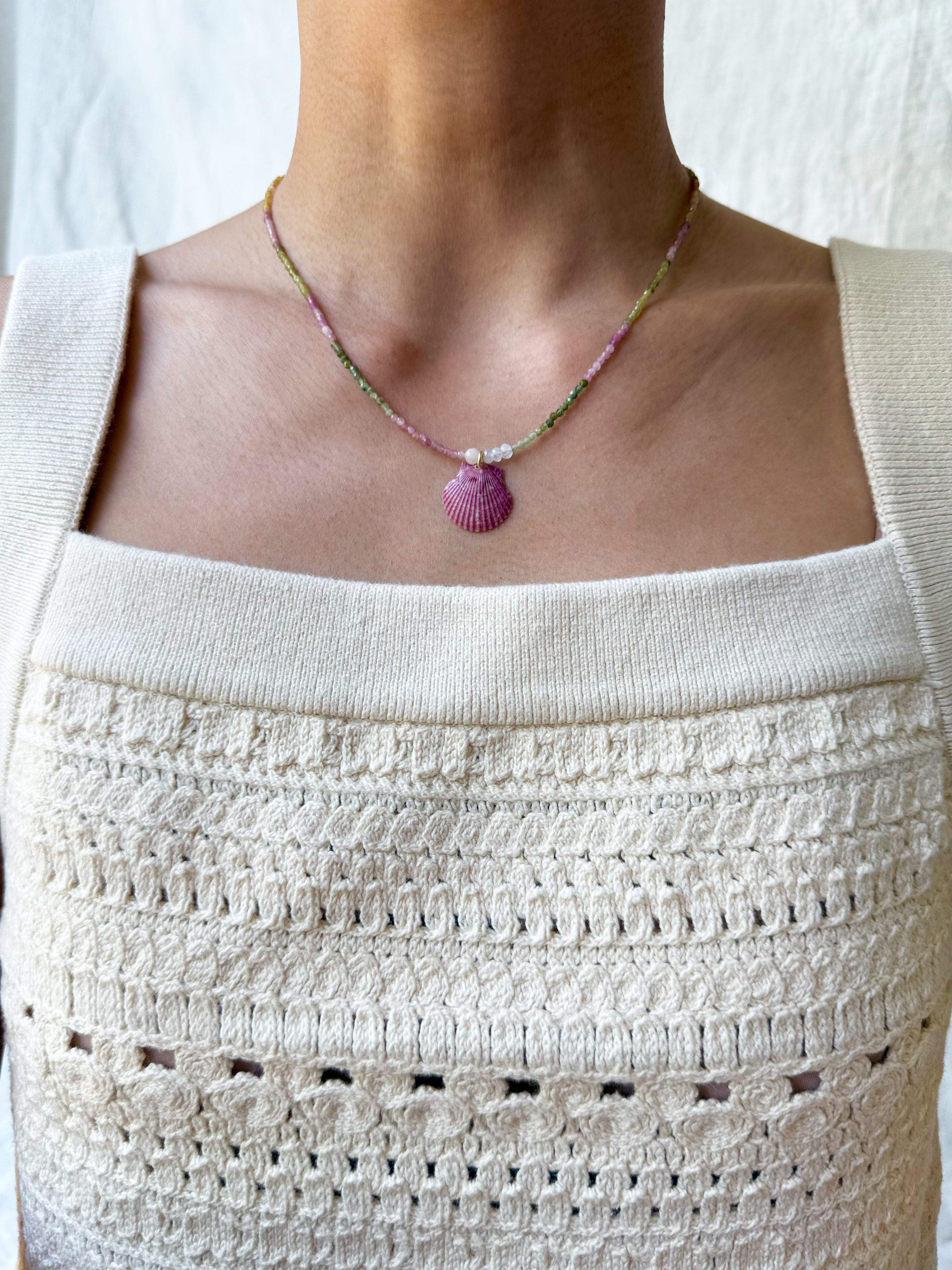 Petite Lilac Shell Necklace