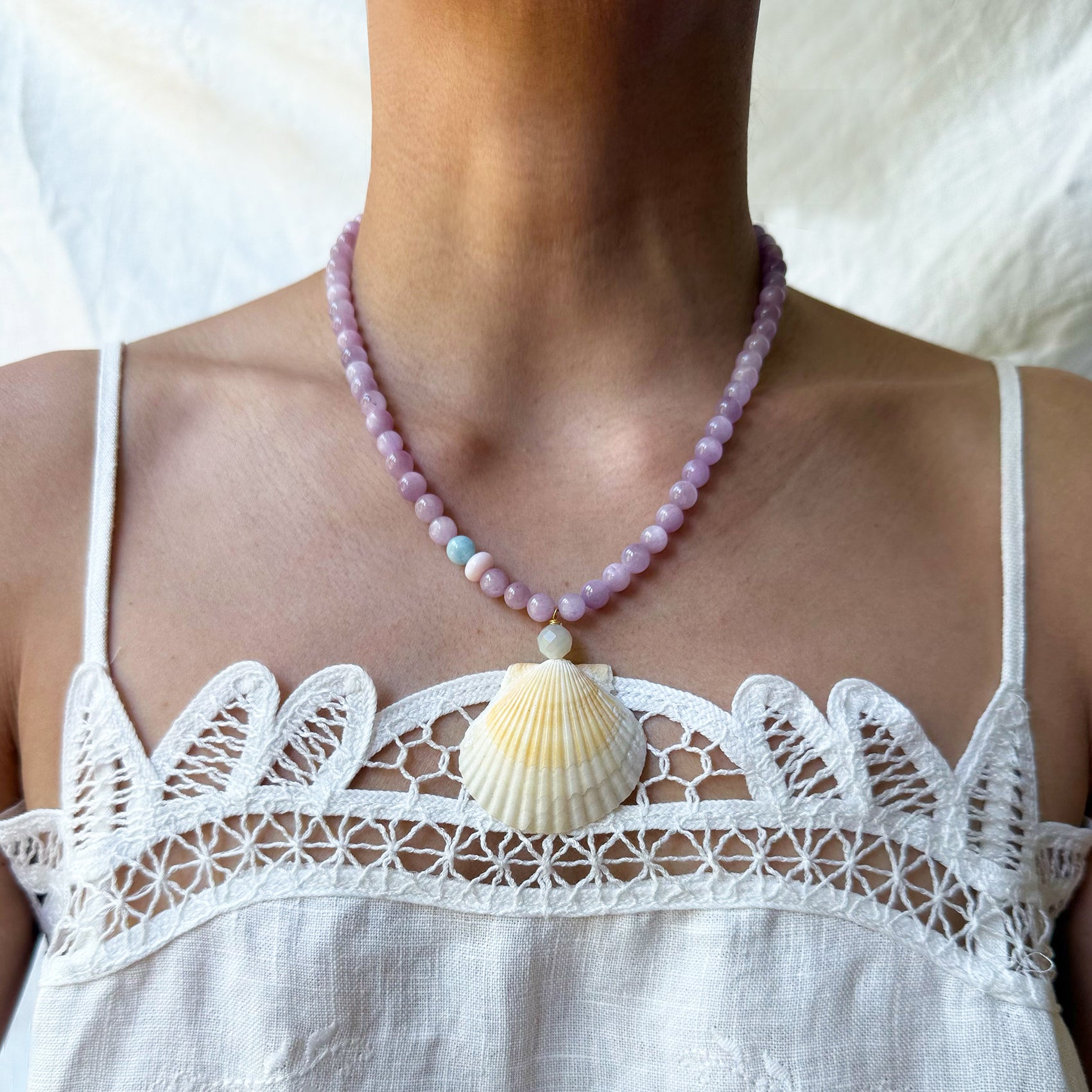 Yellow Scallop Neckalce