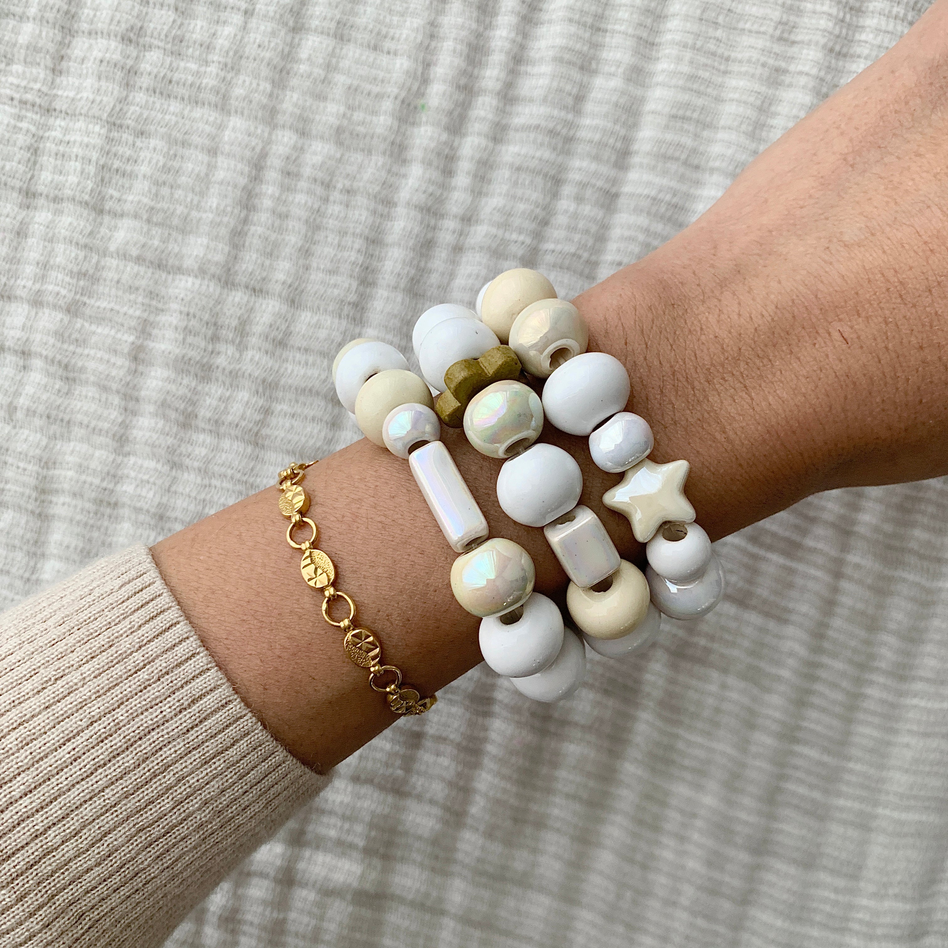 All White – Scoops of Ice Cream Bracelet