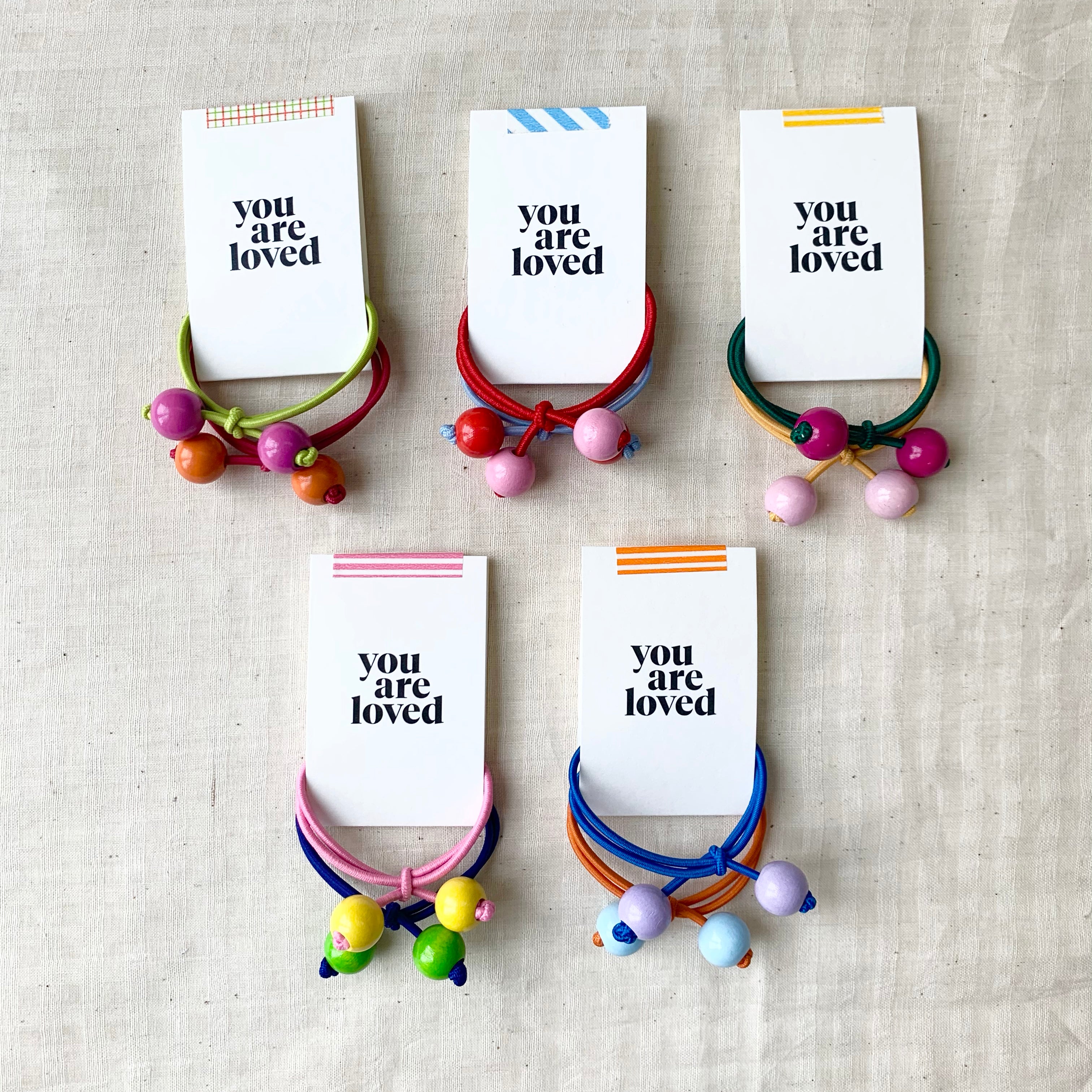 Bubble Hair Ties Kids - Sky and Cherry