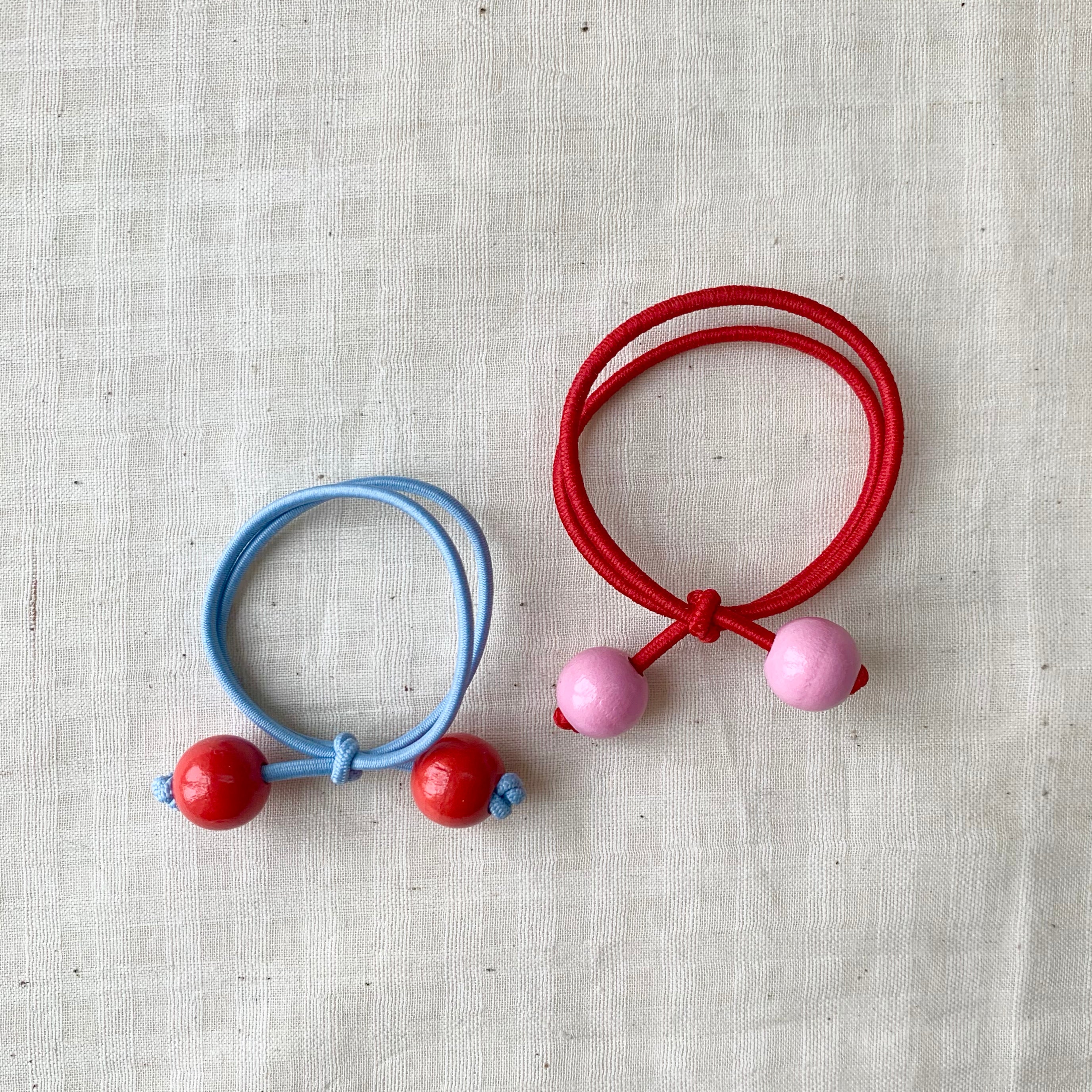 Bubble Hair Ties Kids - Sky and Cherry