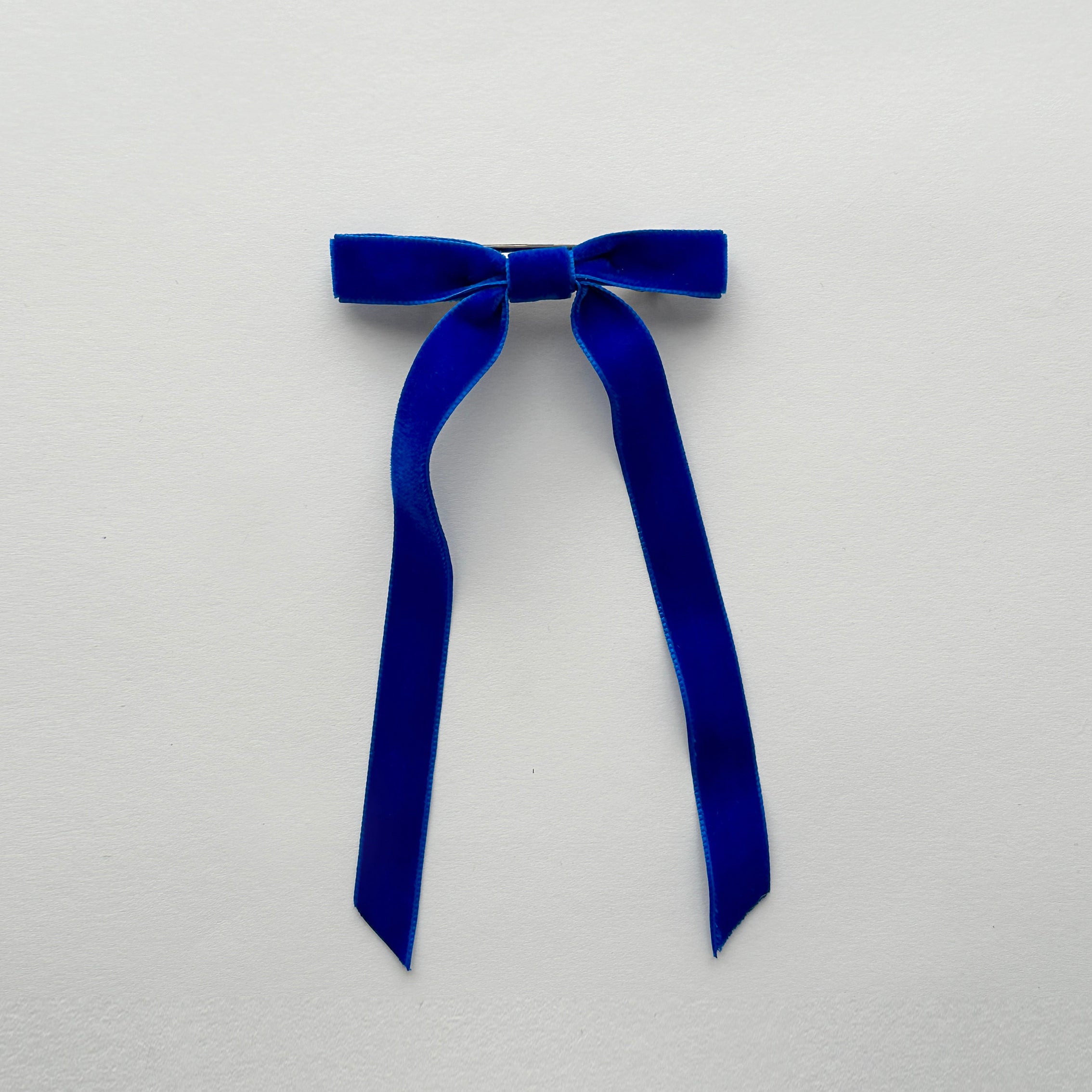 Velvet Hair Bow - Royal Blue