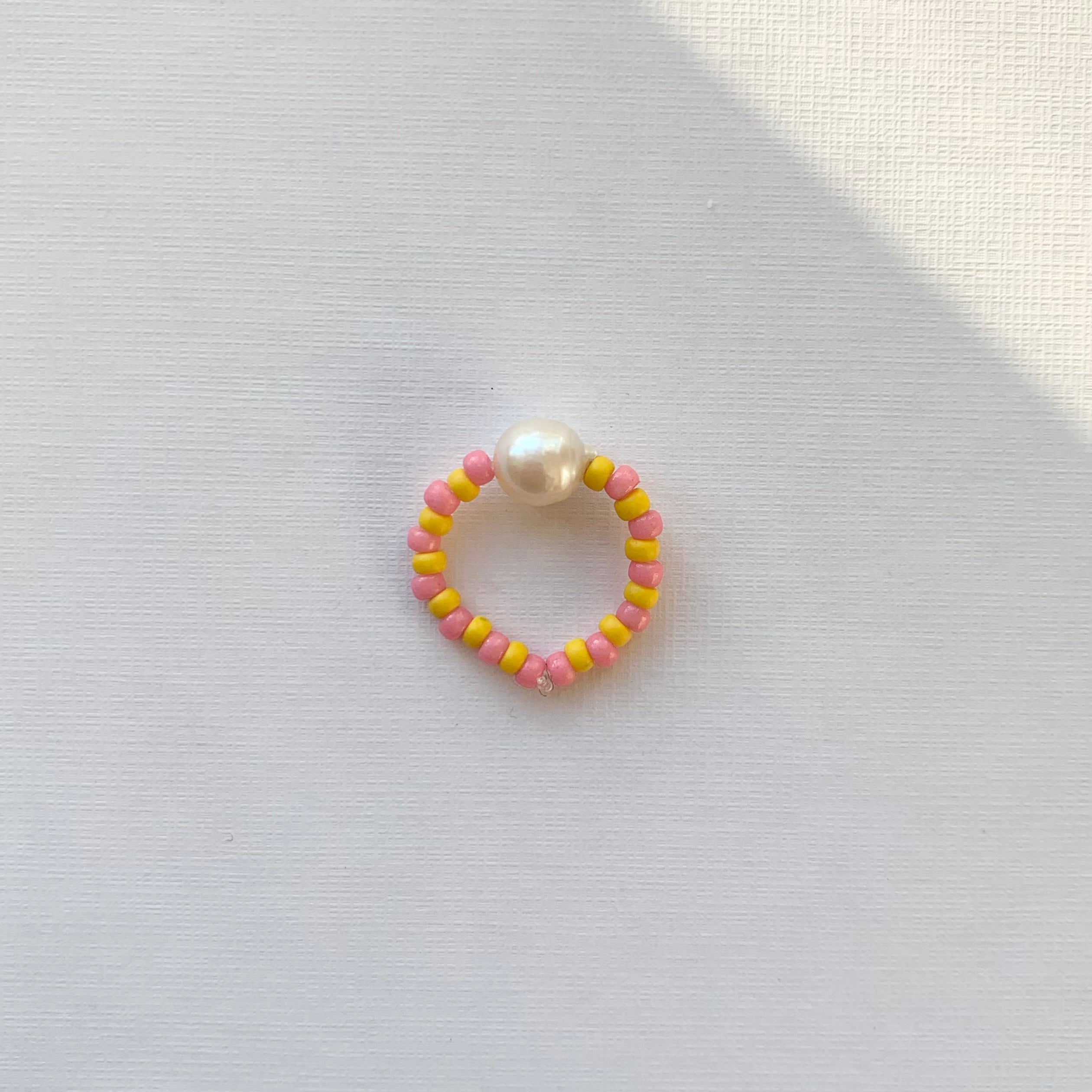 Cheerful Ring - Pink & Yellow
