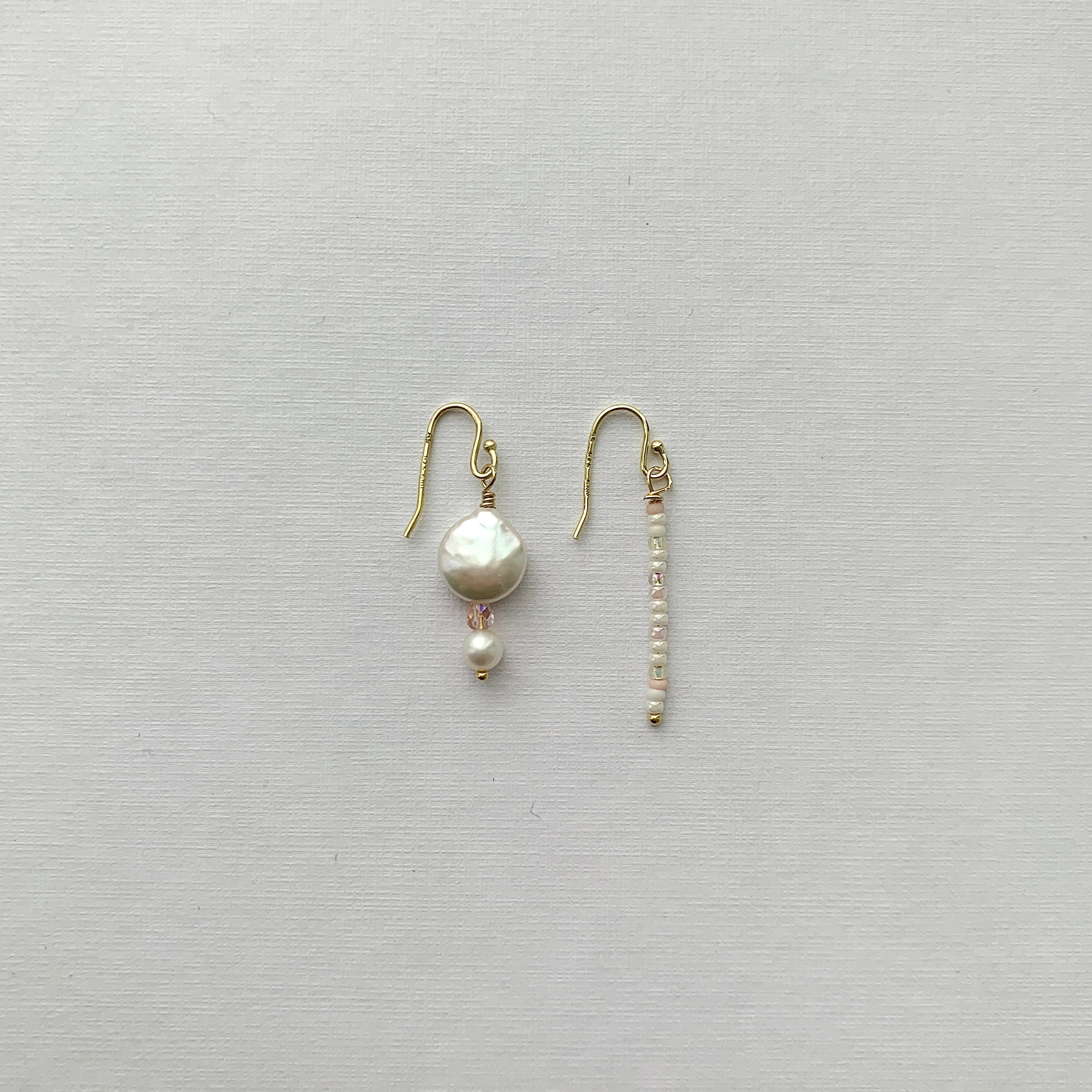 White & White Earring