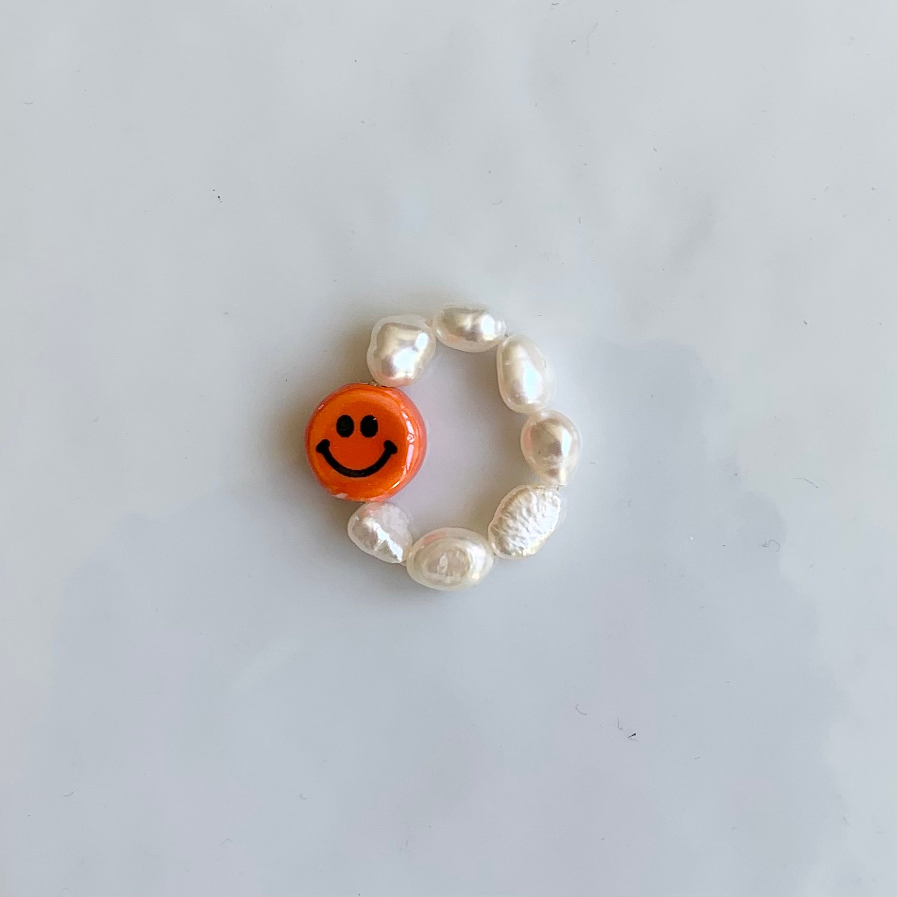 Pearly Smiley Ring