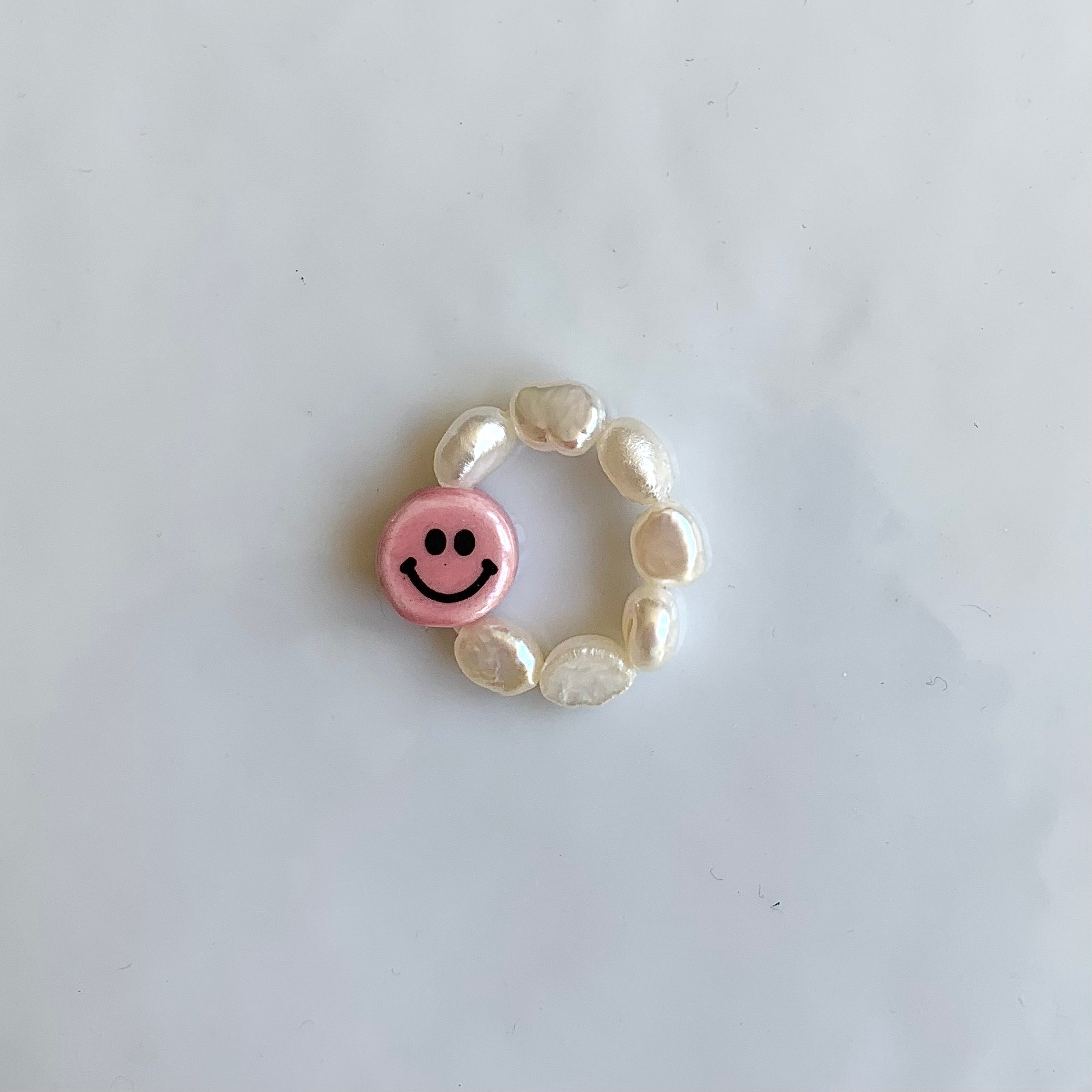 Pearly Smiley Ring