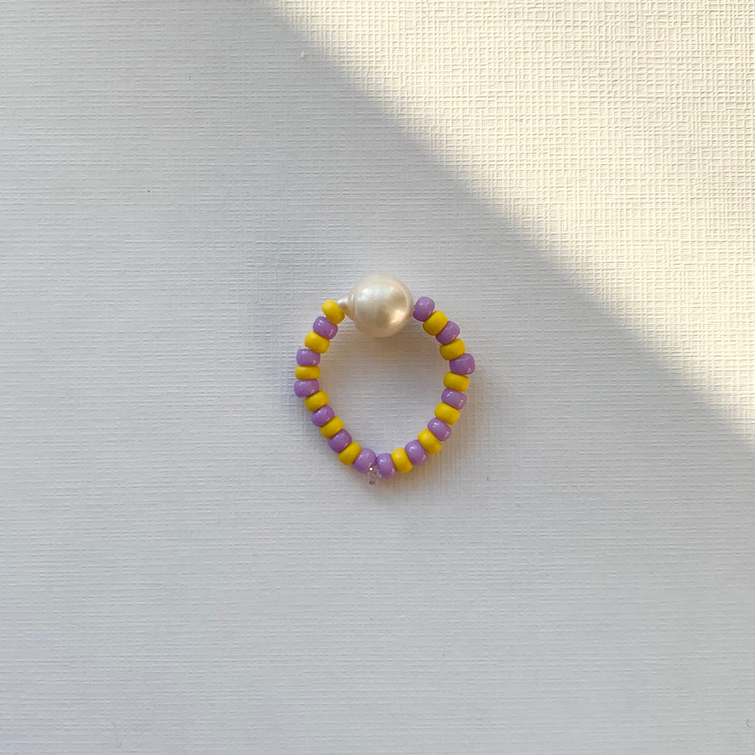 Cheerful Ring - Lavender & Yellow